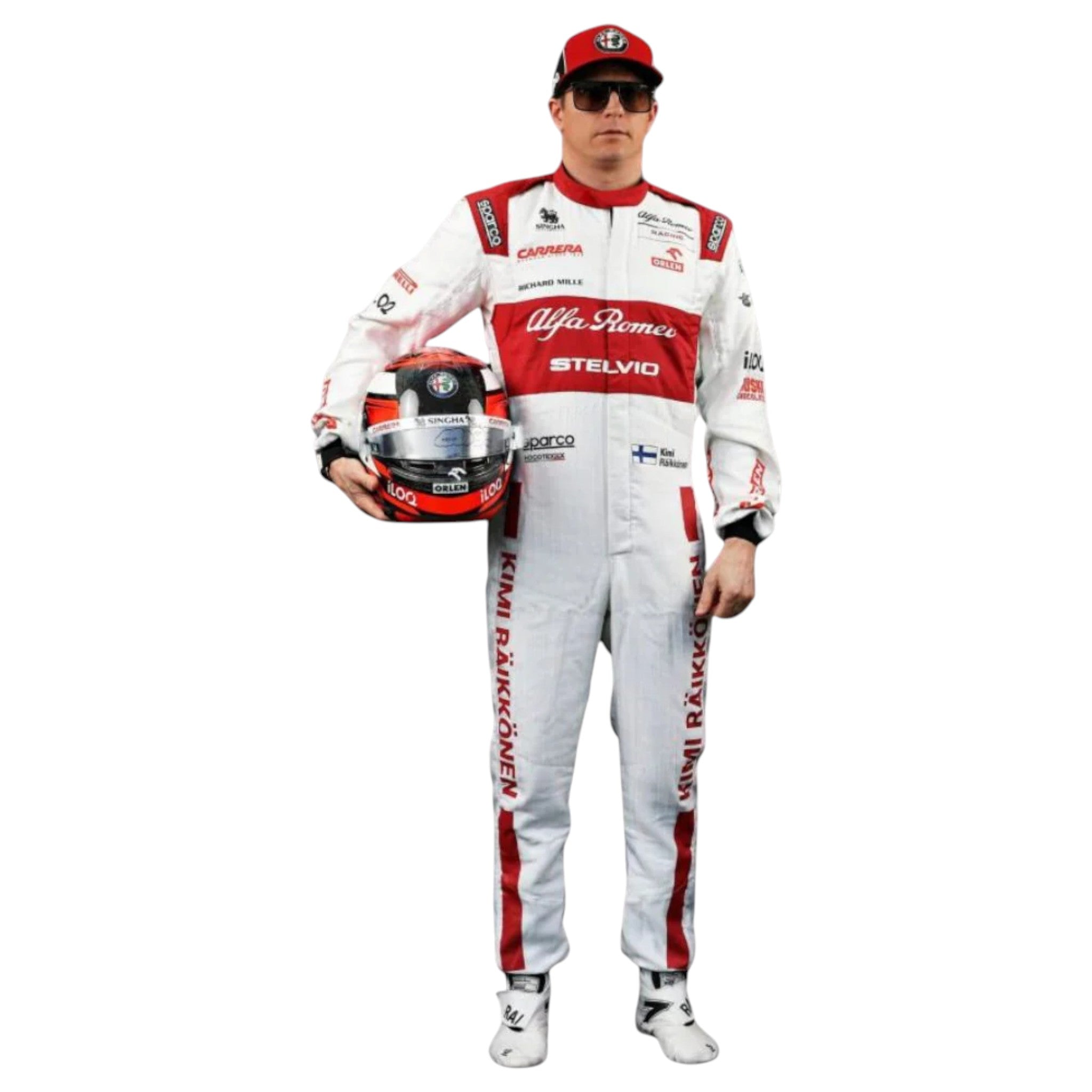 Kimi Räikkönen 2020 Alfa Romeo F1 Race Suit product view - Grand Flex Racewear