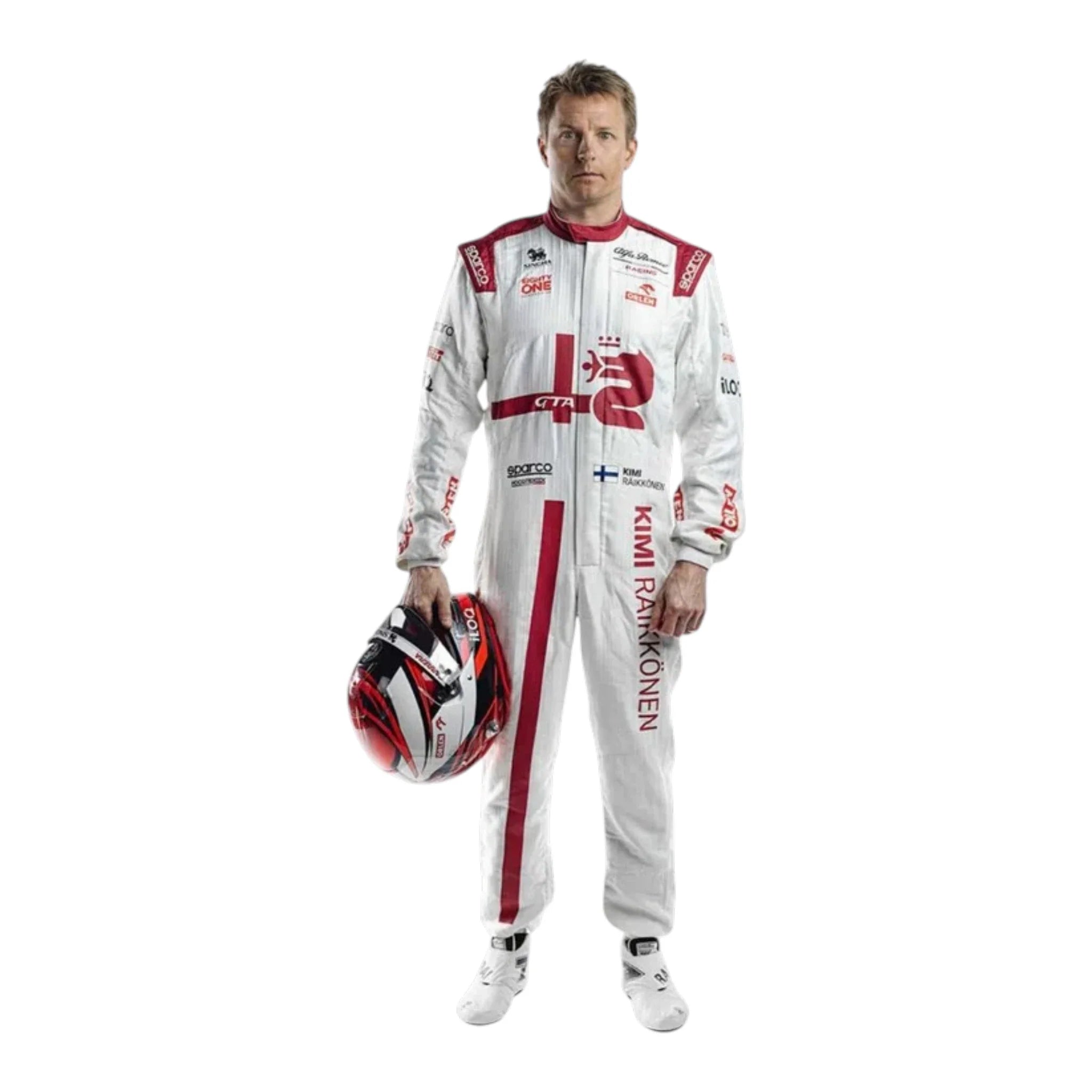 Kimi Räikkönen 2021 Alfa Romeo F1 Race Suit detail view 2 - Grand Flex Racewear