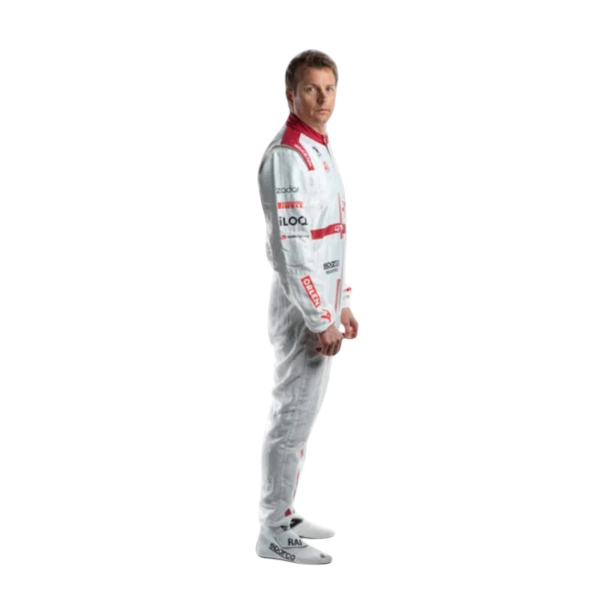 Kimi Räikkönen 2021 Alfa Romeo F1 Race Suit detail view 3 - Grand Flex Racewear