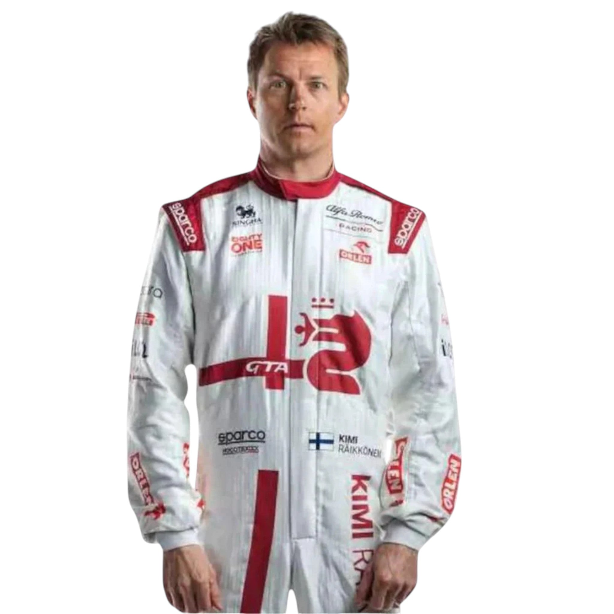 Kimi Räikkönen 2021 Alfa Romeo F1 Race Suit detail view 4 - Grand Flex Racewear