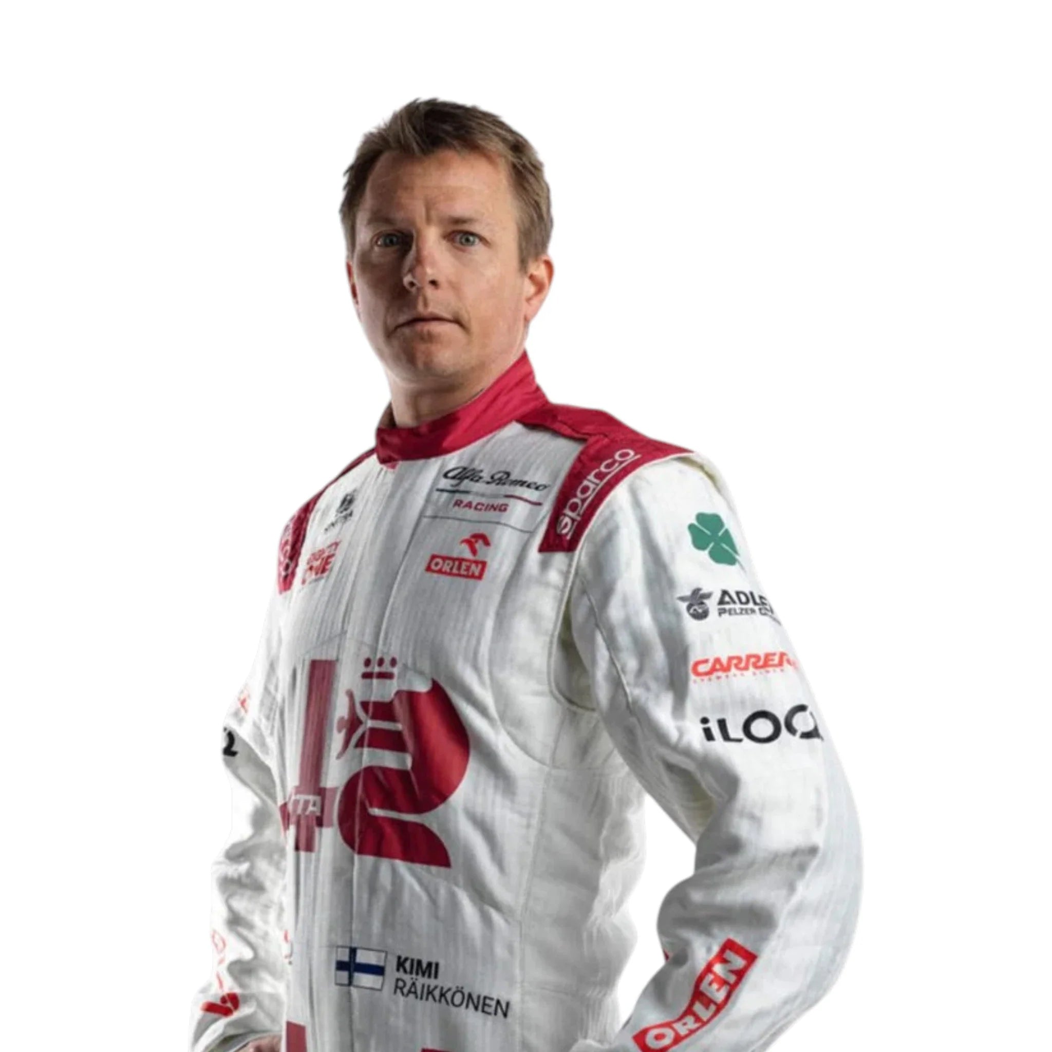 Kimi Räikkönen 2021 Alfa Romeo F1 Race Suit detail view 6 - Grand Flex Racewear