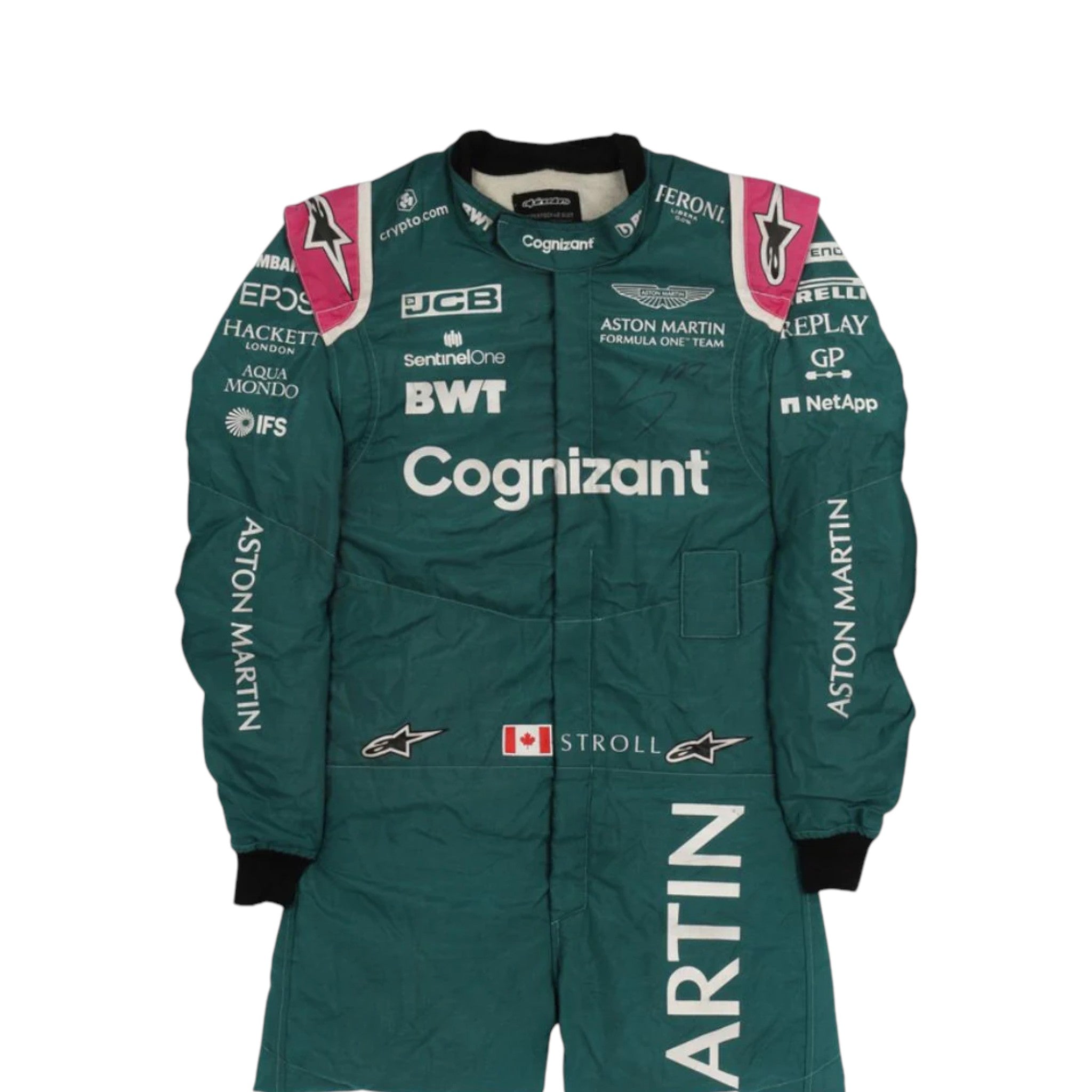 Lance Stroll 2021 Aston Martin F1 Race Suit detail view 3 - Grand Flex Racewear