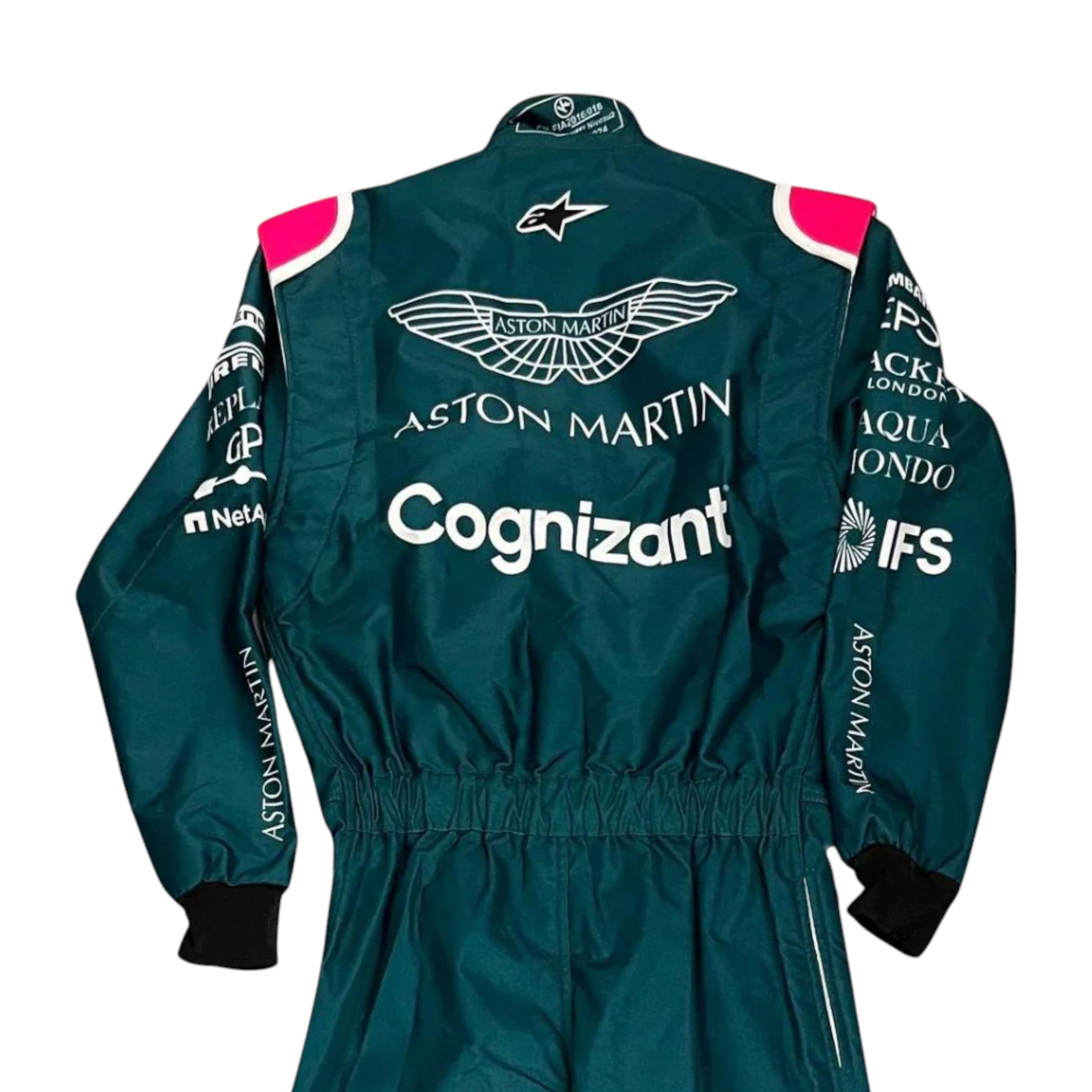 Lance Stroll 2021 Aston Martin F1 Race Suit detail view 4 - Grand Flex Racewear