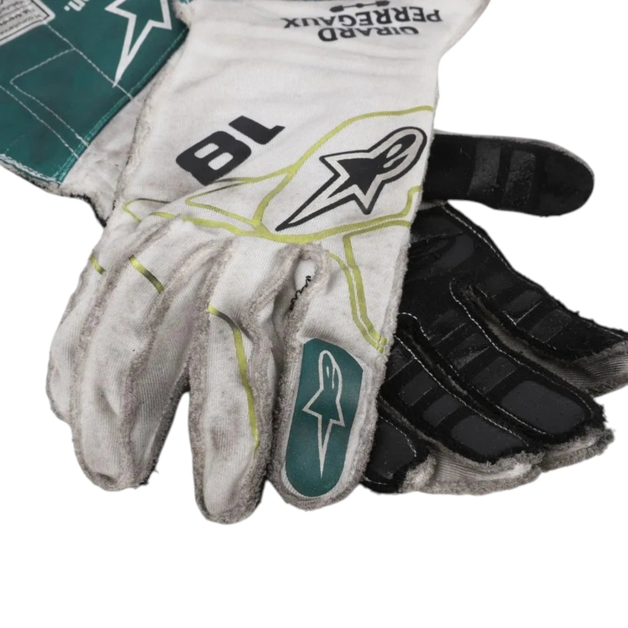 Lance Stroll 2022 Aston Martin Dutch GP F1 Racing Gloves detail view 2 - Grand Flex Racewear