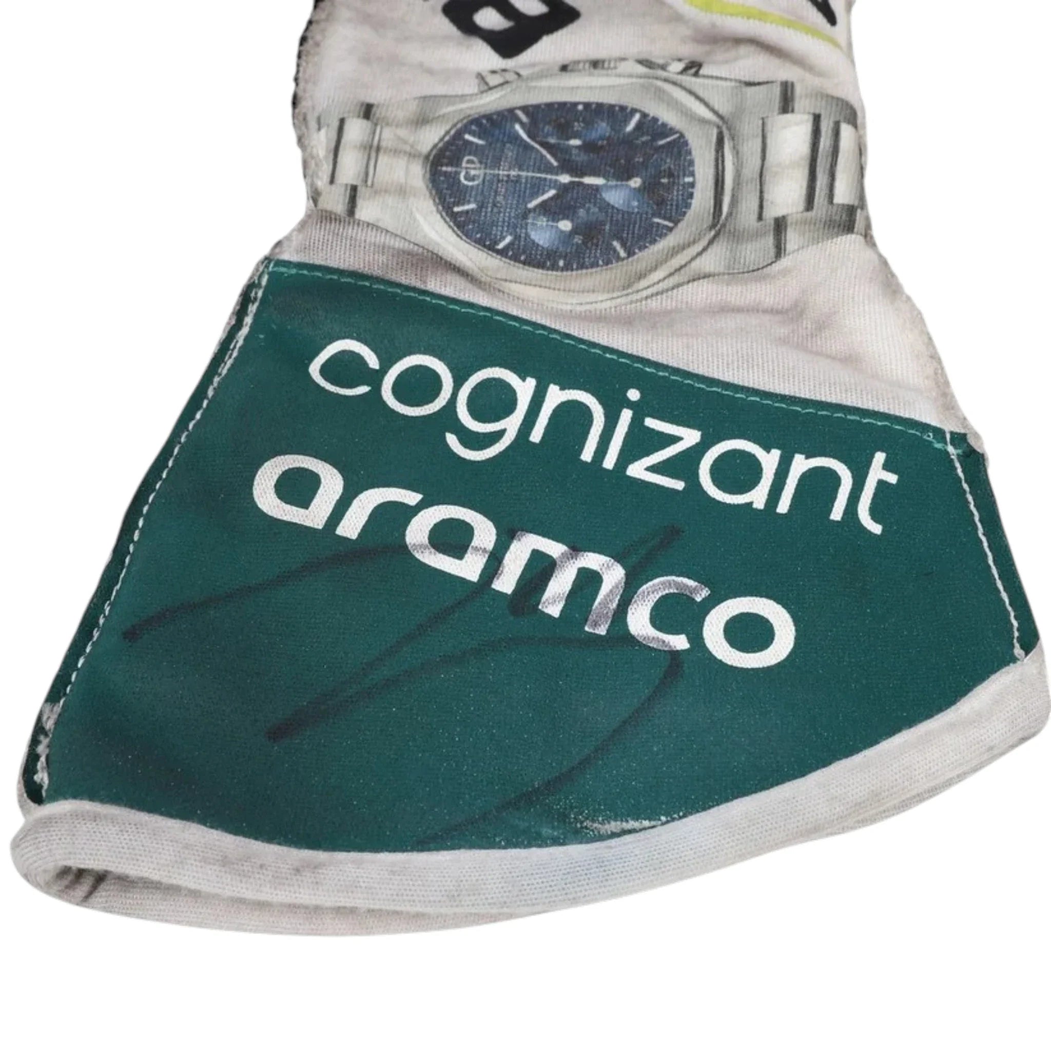 Lance Stroll 2022 Aston Martin Dutch GP F1 Racing Gloves detail view 3 - Grand Flex Racewear