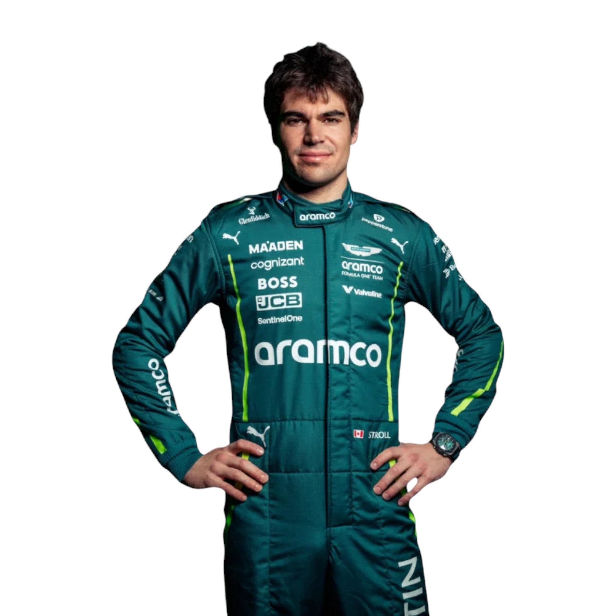 Lance Stroll 2025 Aston Martin F1 Race Suit product view - Grand Flex Racewear