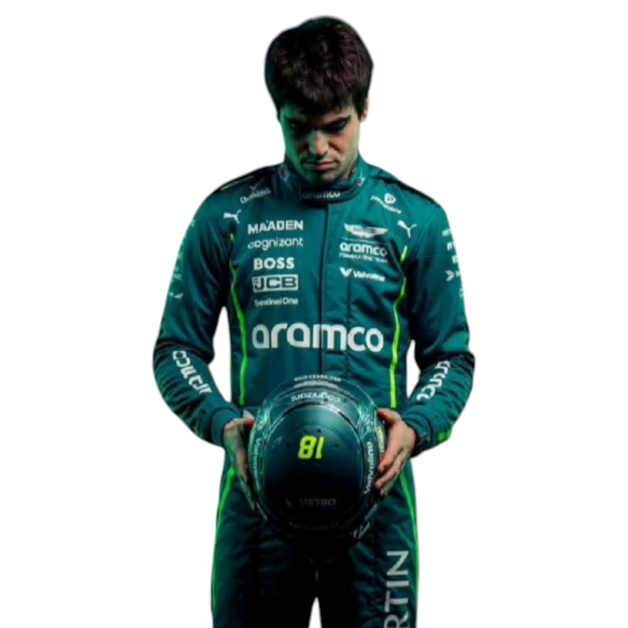 Lance Stroll 2025 Aston Martin F1 Race Suit detail view 3 - Grand Flex Racewear