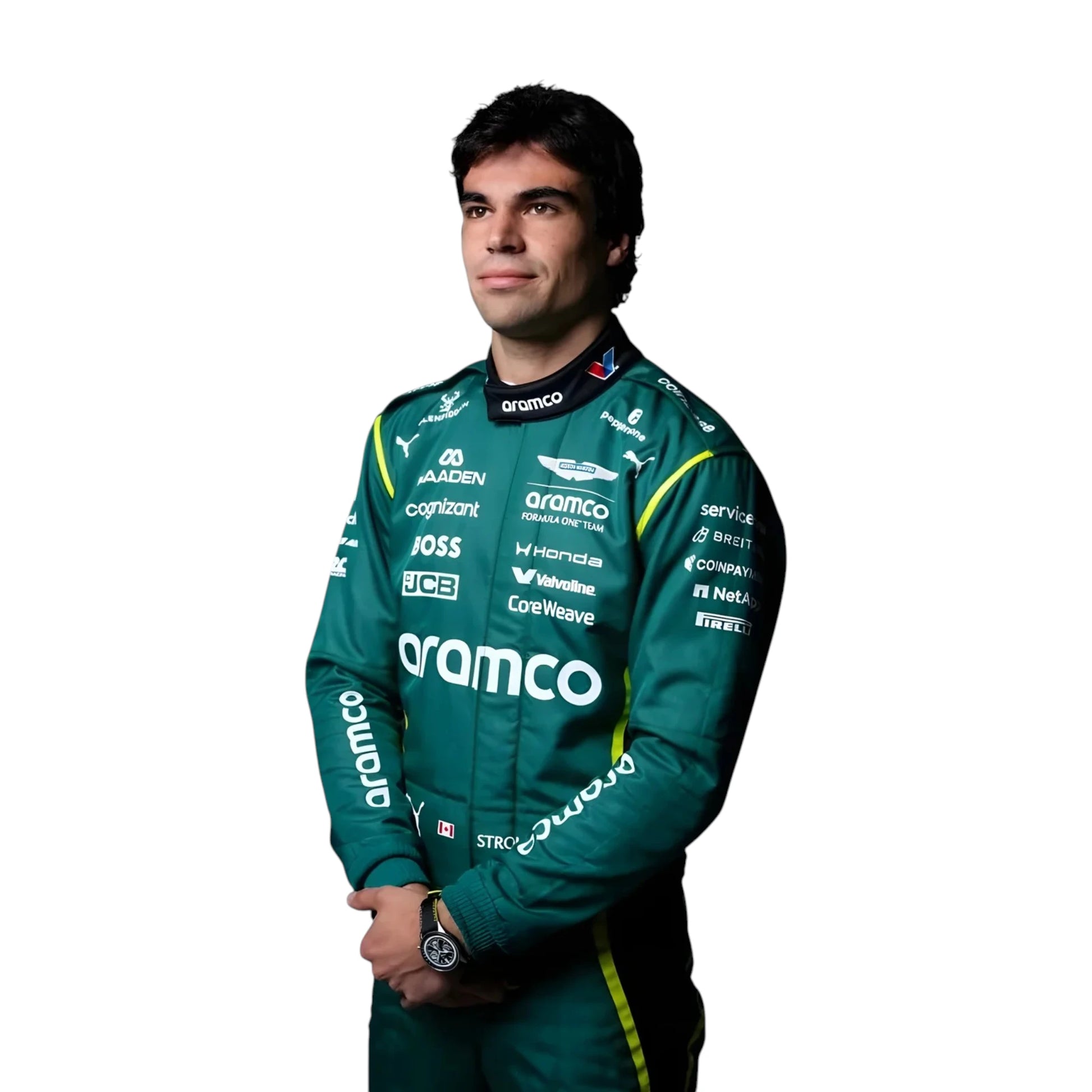 Lance Stroll 2026 Aston Martin F1 race suit back view