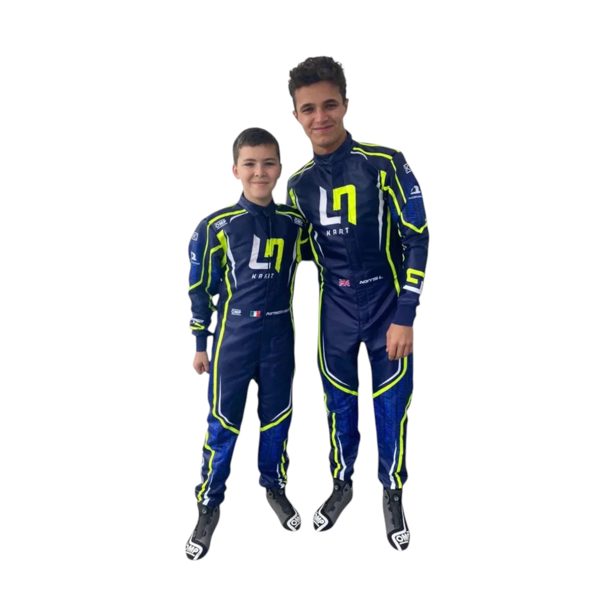 Lando Norris 2022 LN OMP Go Kart Racing Suit detail view 4 - Grand Flex Racewear