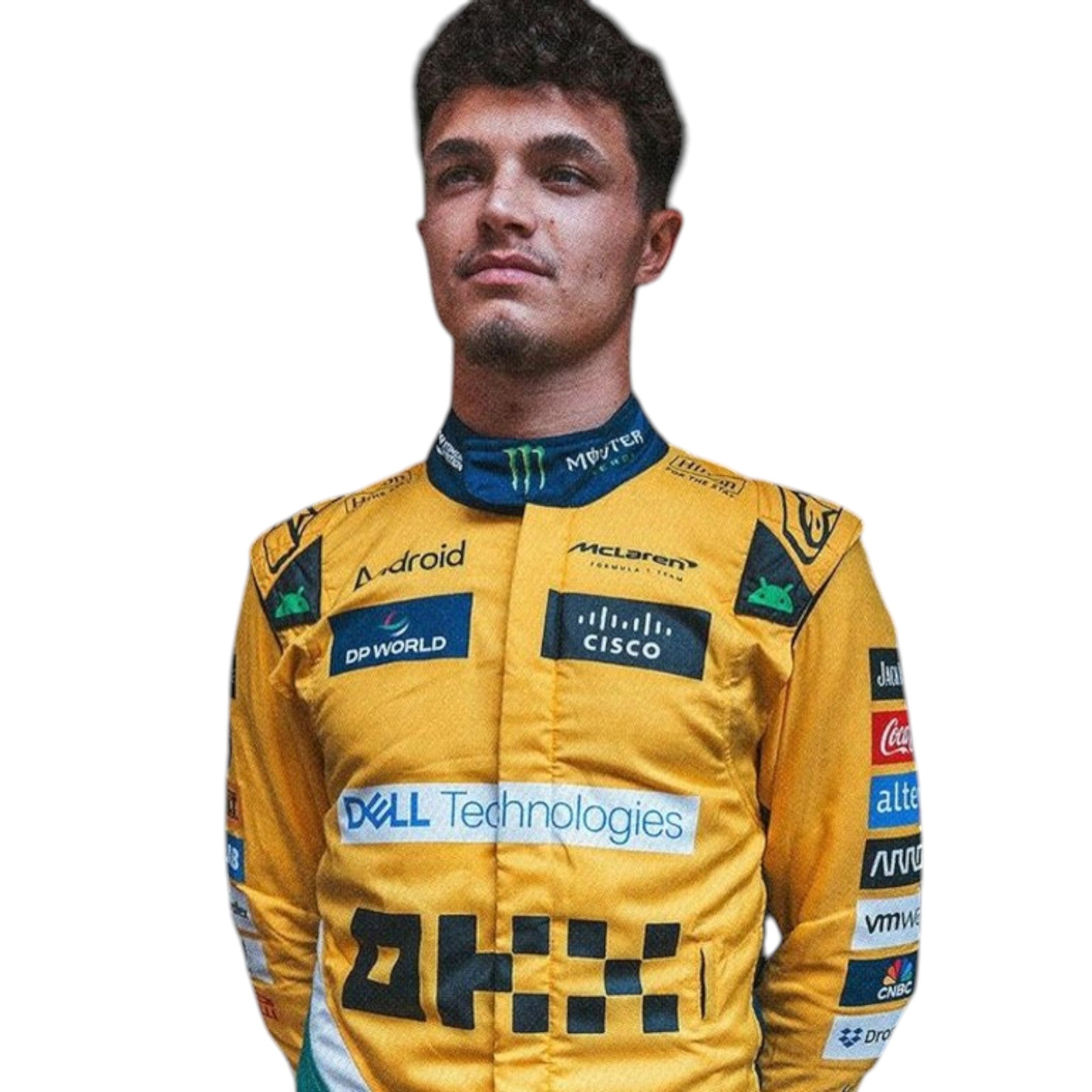 Lando Norris 2024 Mclaren Monaco GP F1 Race Suit detail view 2 - Grand Flex Racewear