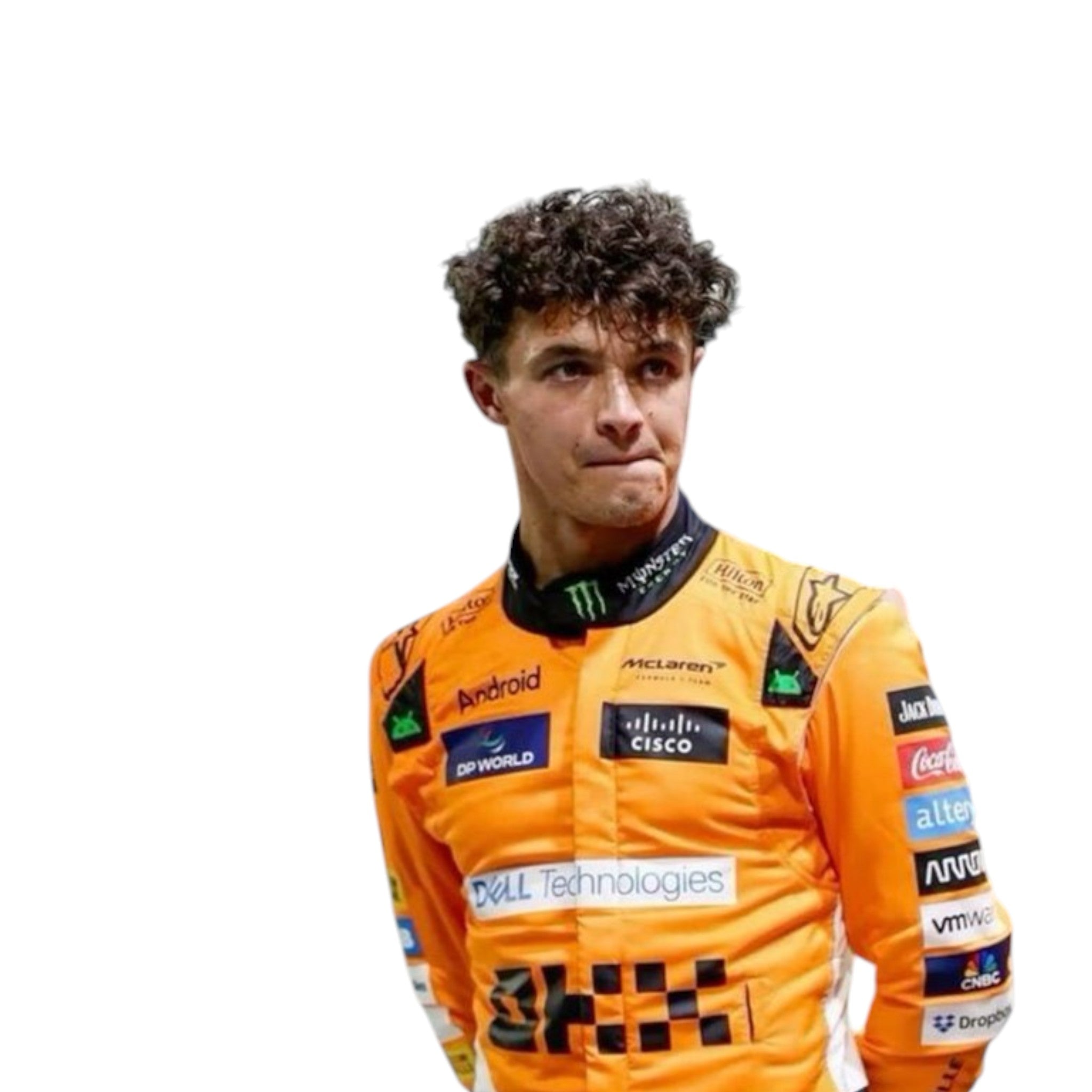 Lando Norris 2024 Mclaren Singapore GP F1 Race Suit detail view 2 - Grand Flex Racewear