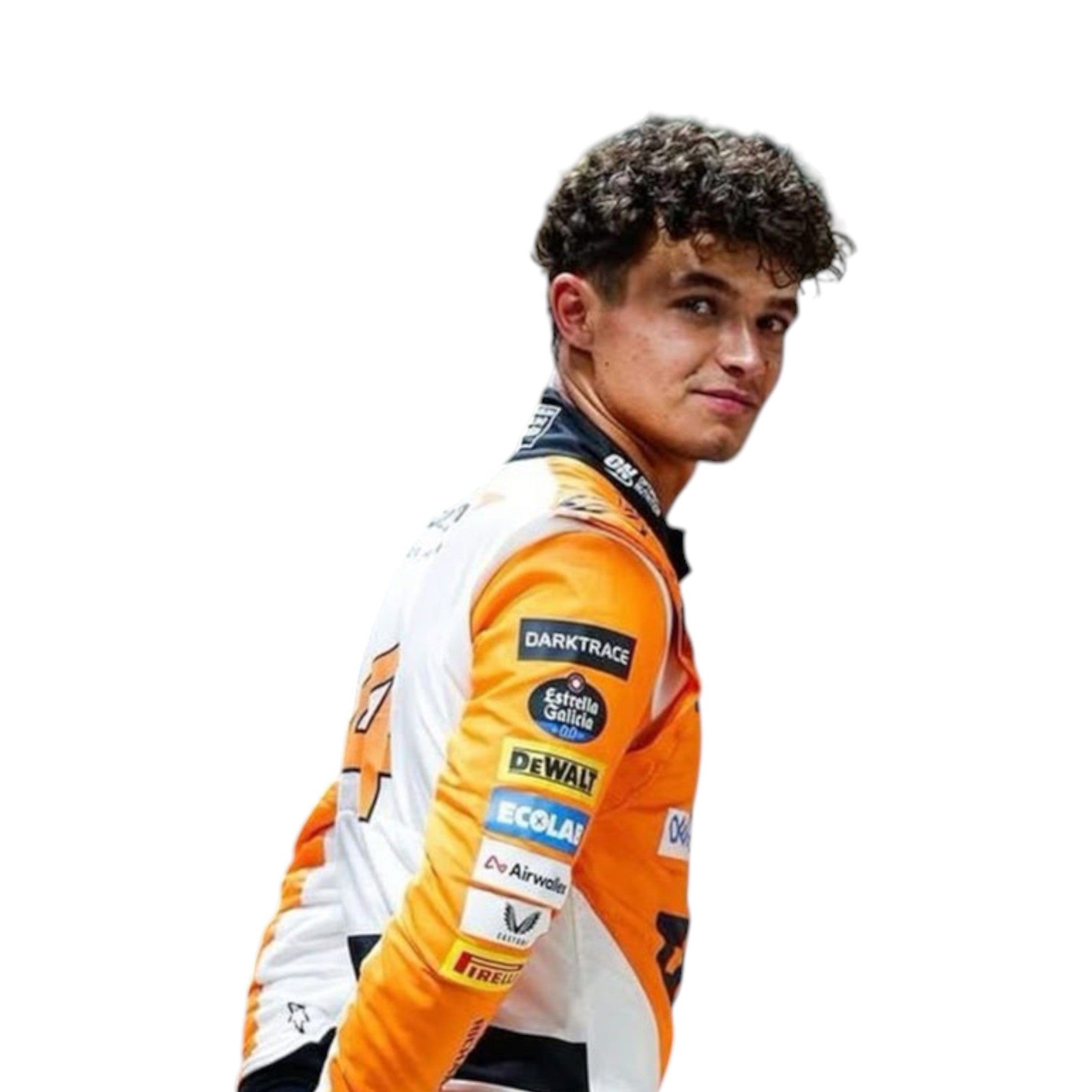 Lando Norris 2024 Mclaren Singapore GP F1 Race Suit detail view 3 - Grand Flex Racewear