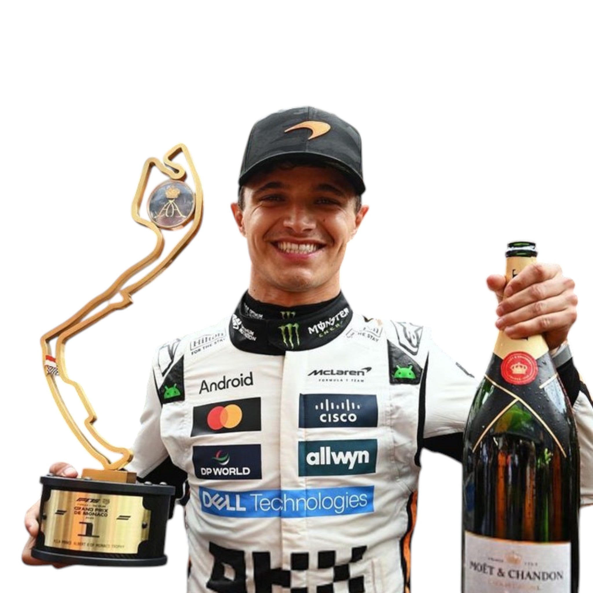 Lando Norris 2025 Mclaren Monaco GP F1 Race Suit detail view 2 - Grand Flex Racewear