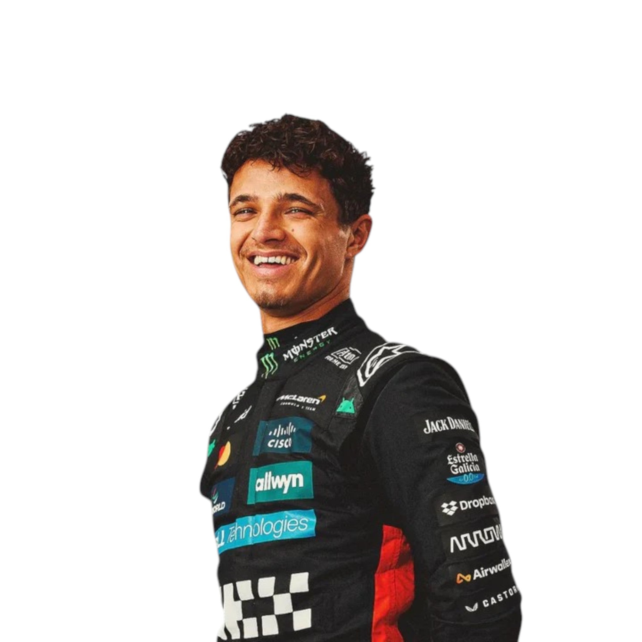 Lando Norris 2025 Mclaren Silverstone British GP F1 Race Suit detail view 2 - Grand Flex Racewear