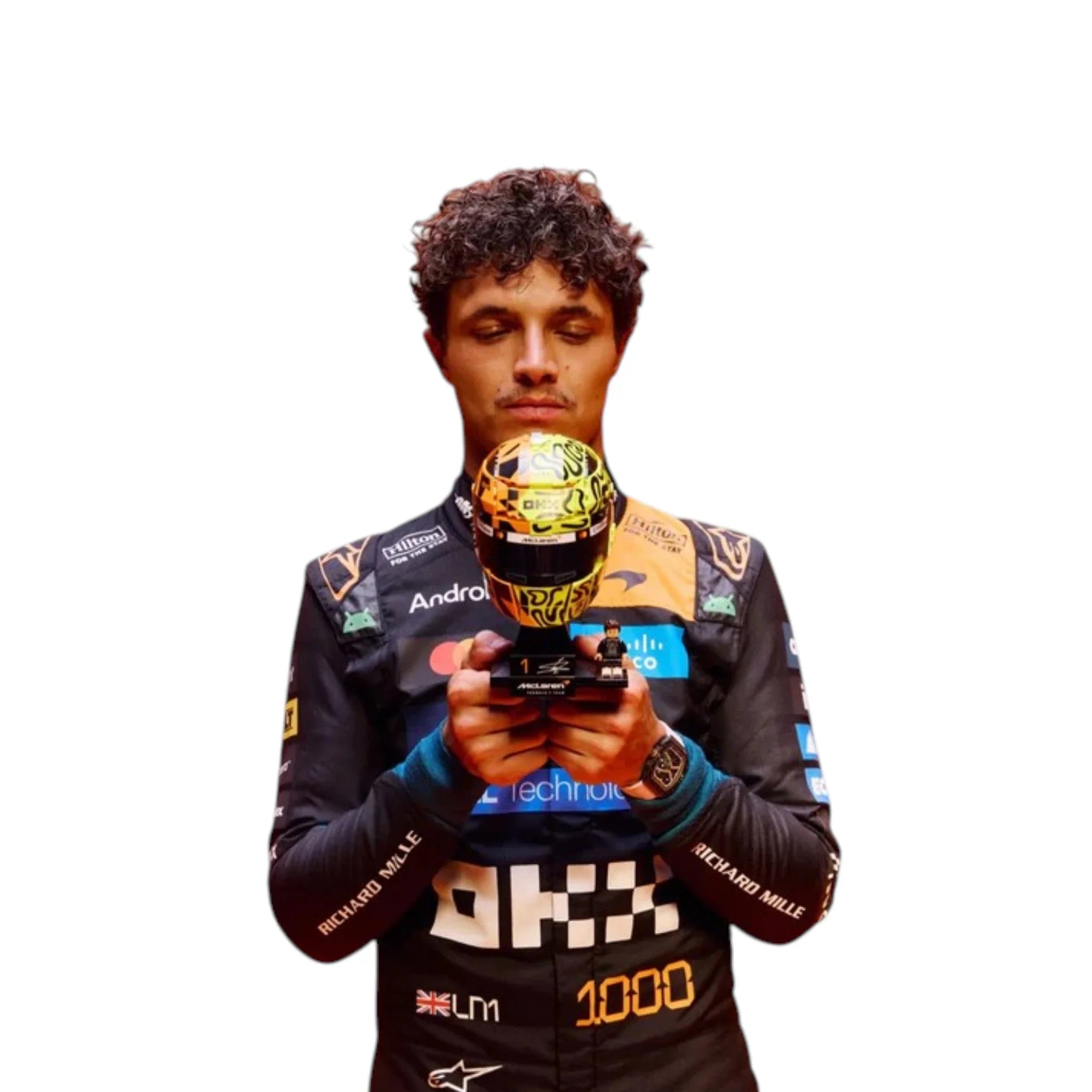Lando Norris 2026 McLaren 1000th Monaco GP F1 Race Suit detail view 2 - Grand Flex Racewear