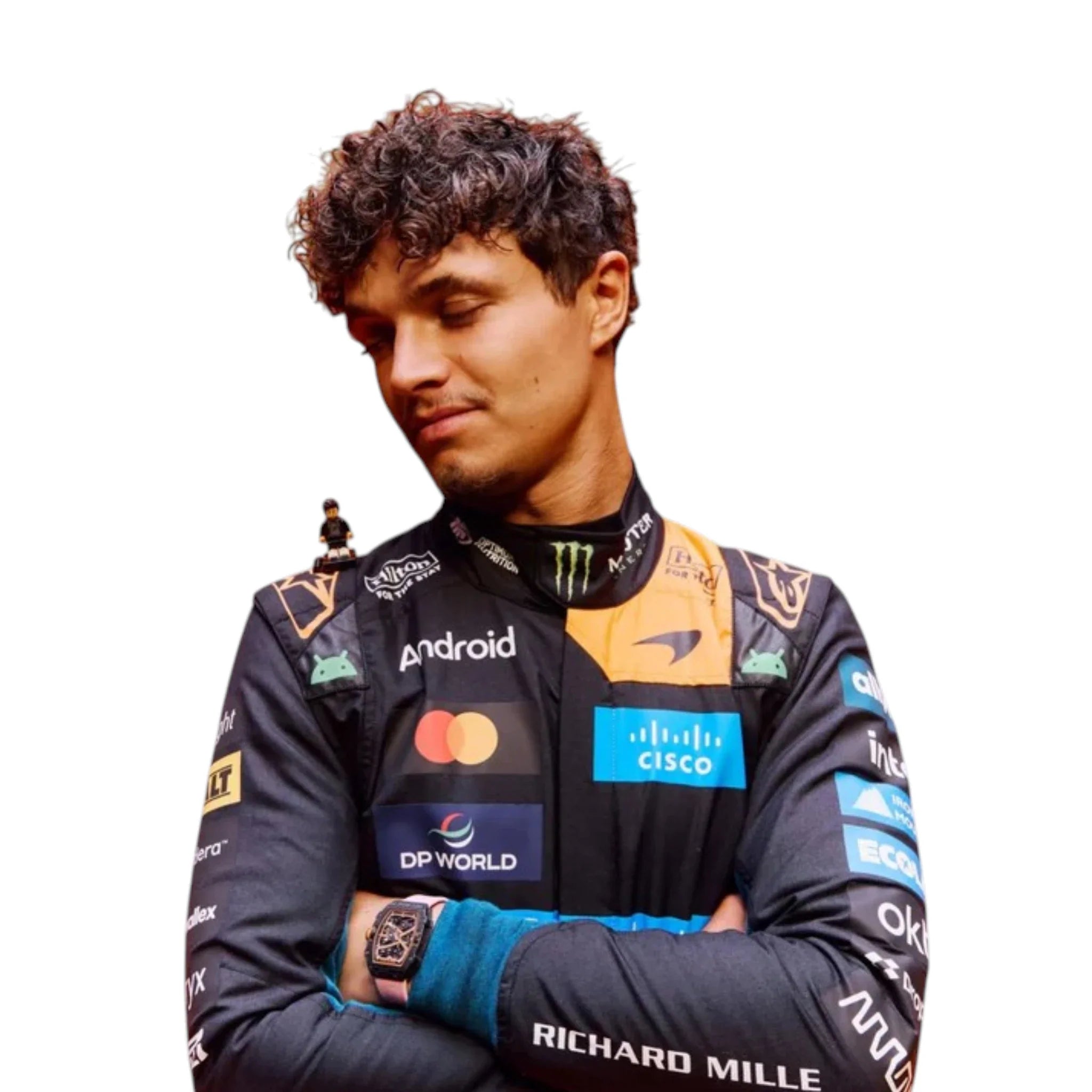 Lando Norris 2026 McLaren 1000th Monaco GP F1 Race Suit detail view 3 - Grand Flex Racewear
