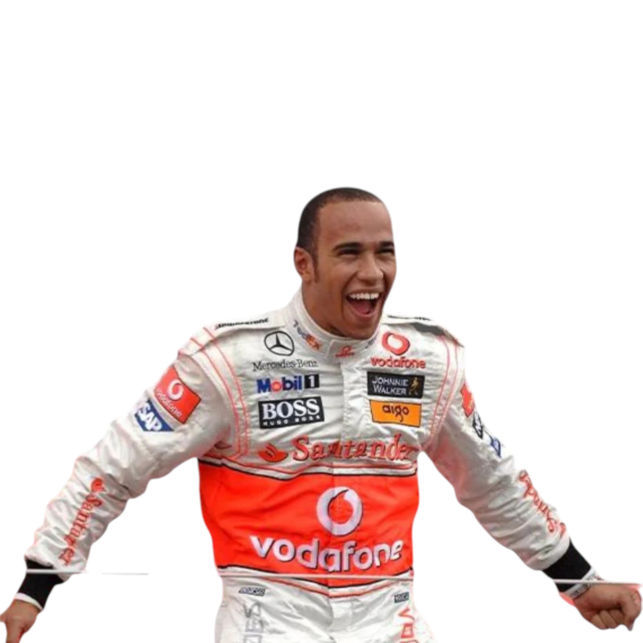 Lewis Hamilton 2008 Mclaren F1 Race Suit product view - Grand Flex Racewear
