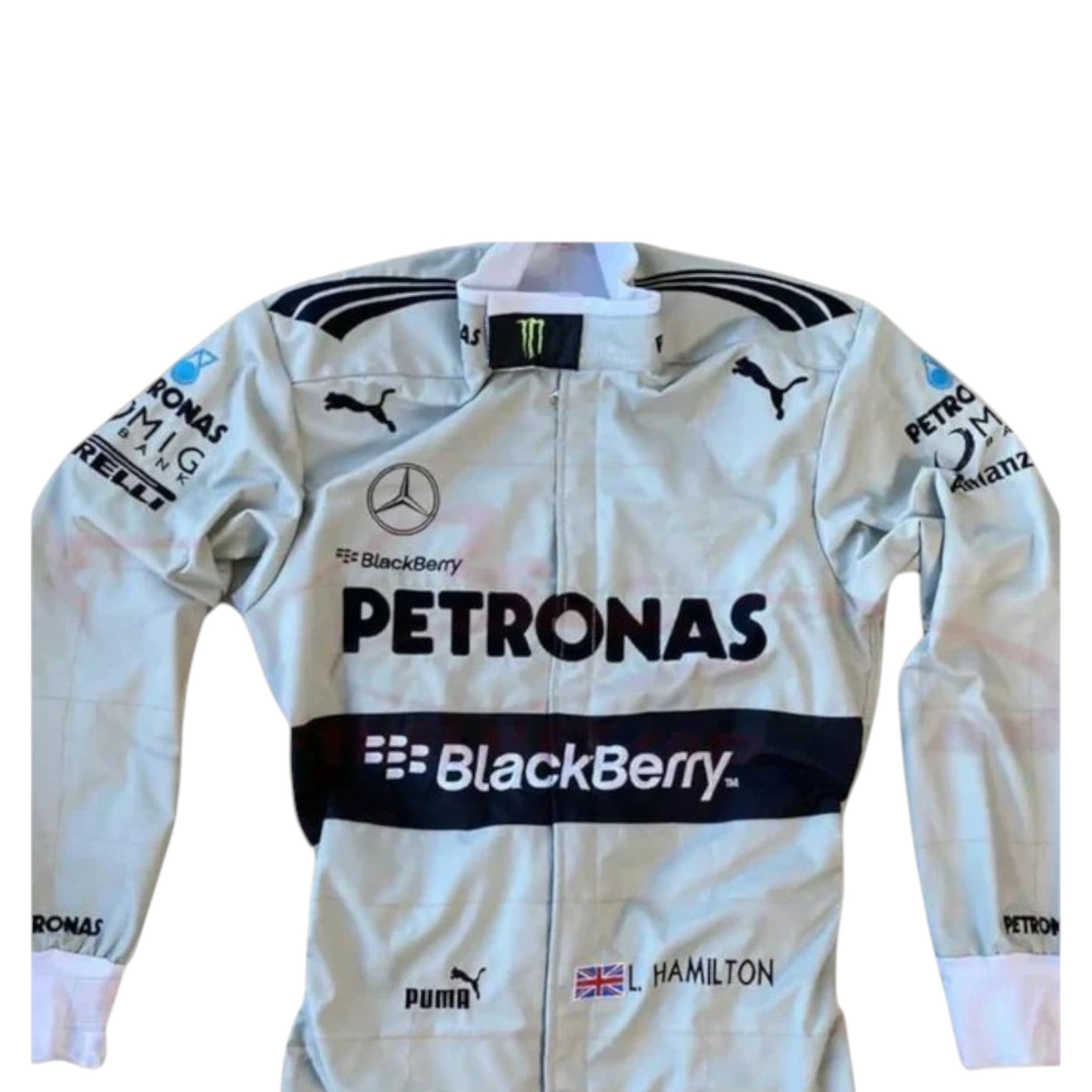 Lewis Hamilton 2013 Mercedes Petronas F1 Race Suit detail view 3 - Grand Flex Racewear