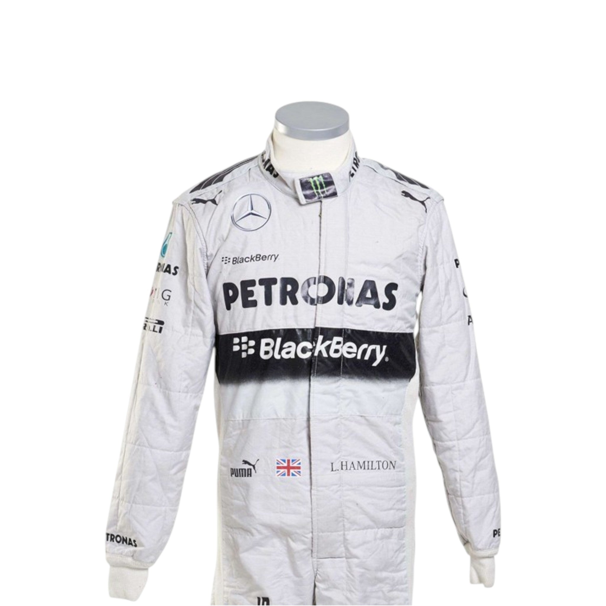 Lewis Hamilton 2014 Mercedes-AMG Petronas F1 Race Suit product view - Grand Flex Racewear