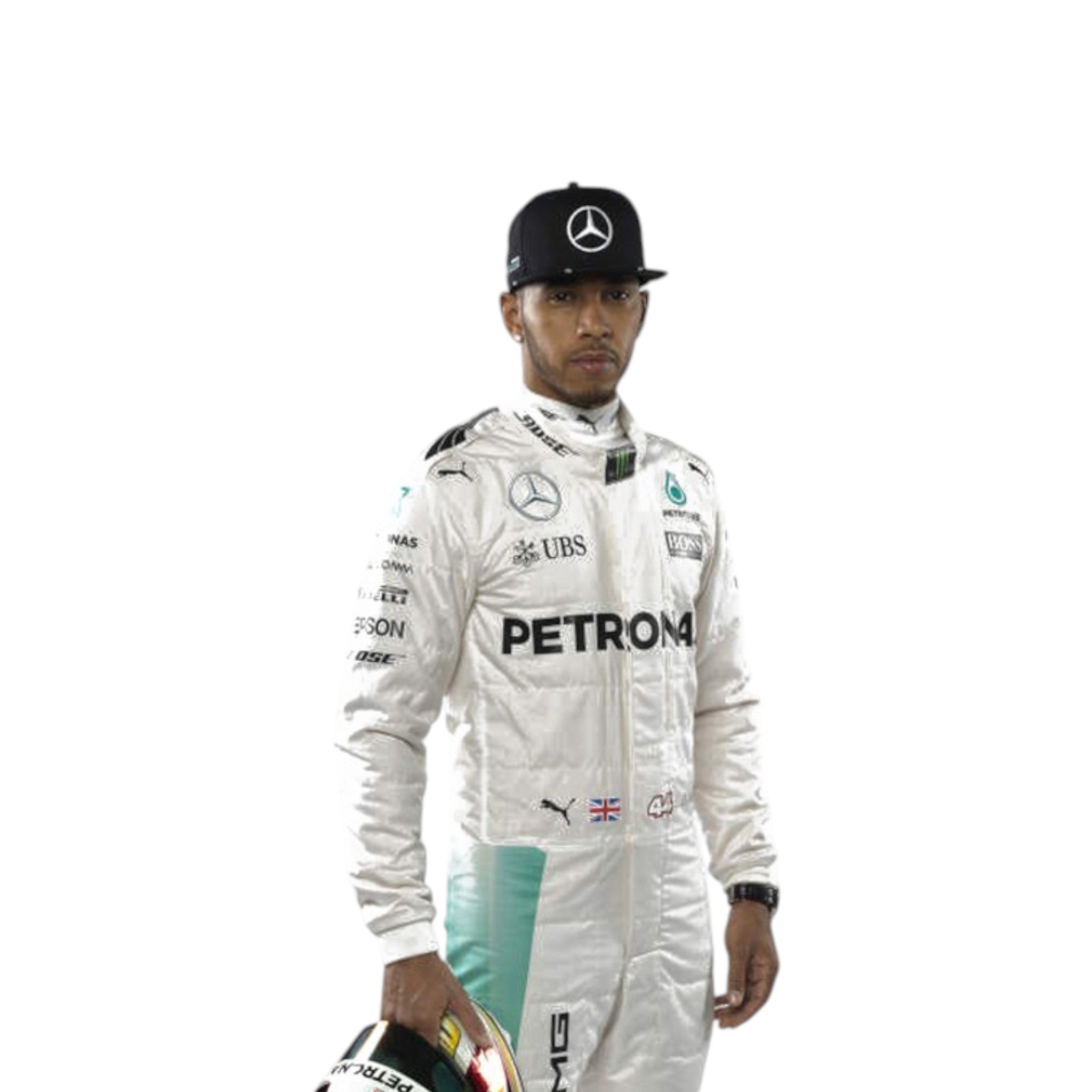 Lewis Hamilton 2016 Mercedes-AMG Petronas F1 Race Suit product view - Grand Flex Racewear