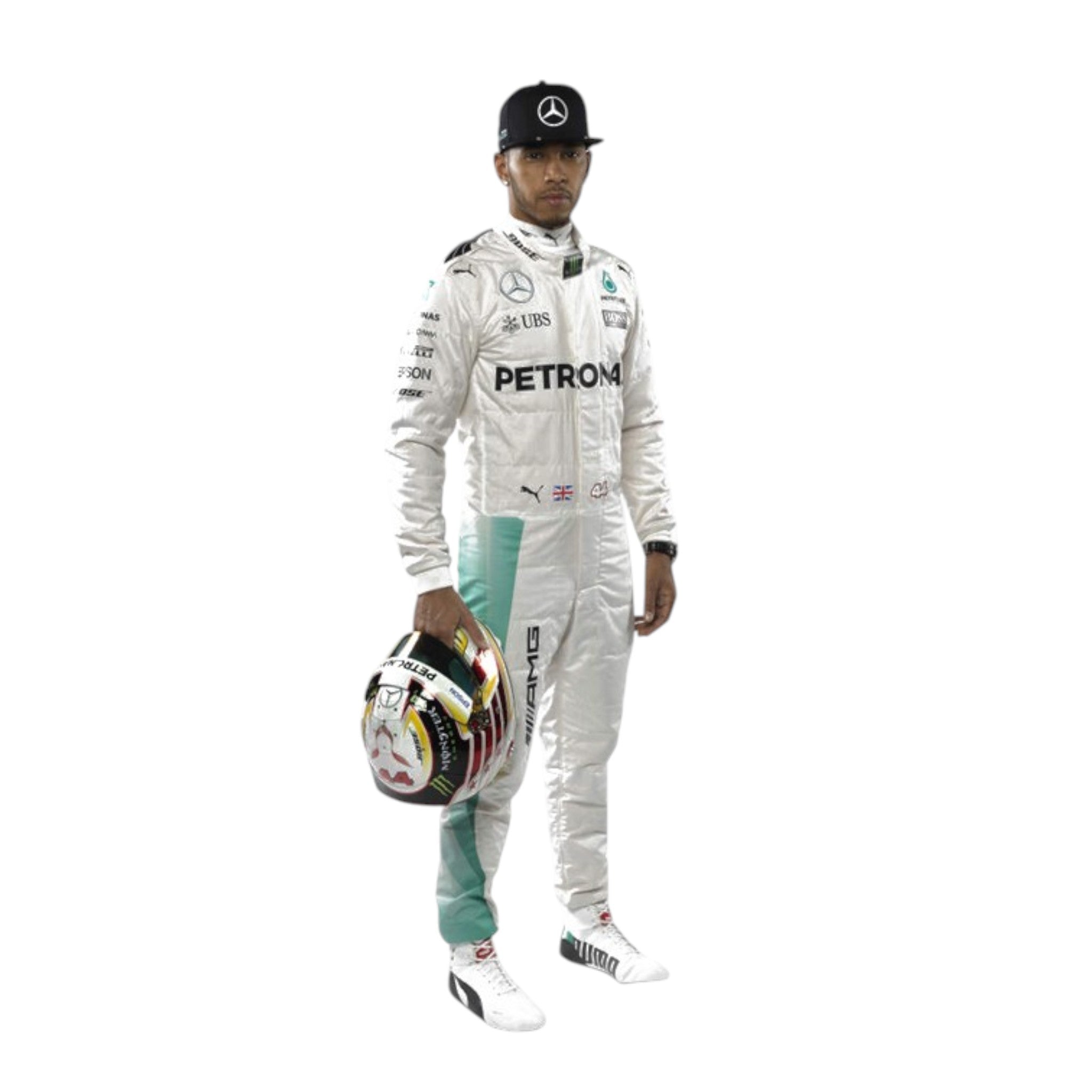 Lewis Hamilton 2016 Mercedes-AMG Petronas F1 Race Suit detail view 2 - Grand Flex Racewear