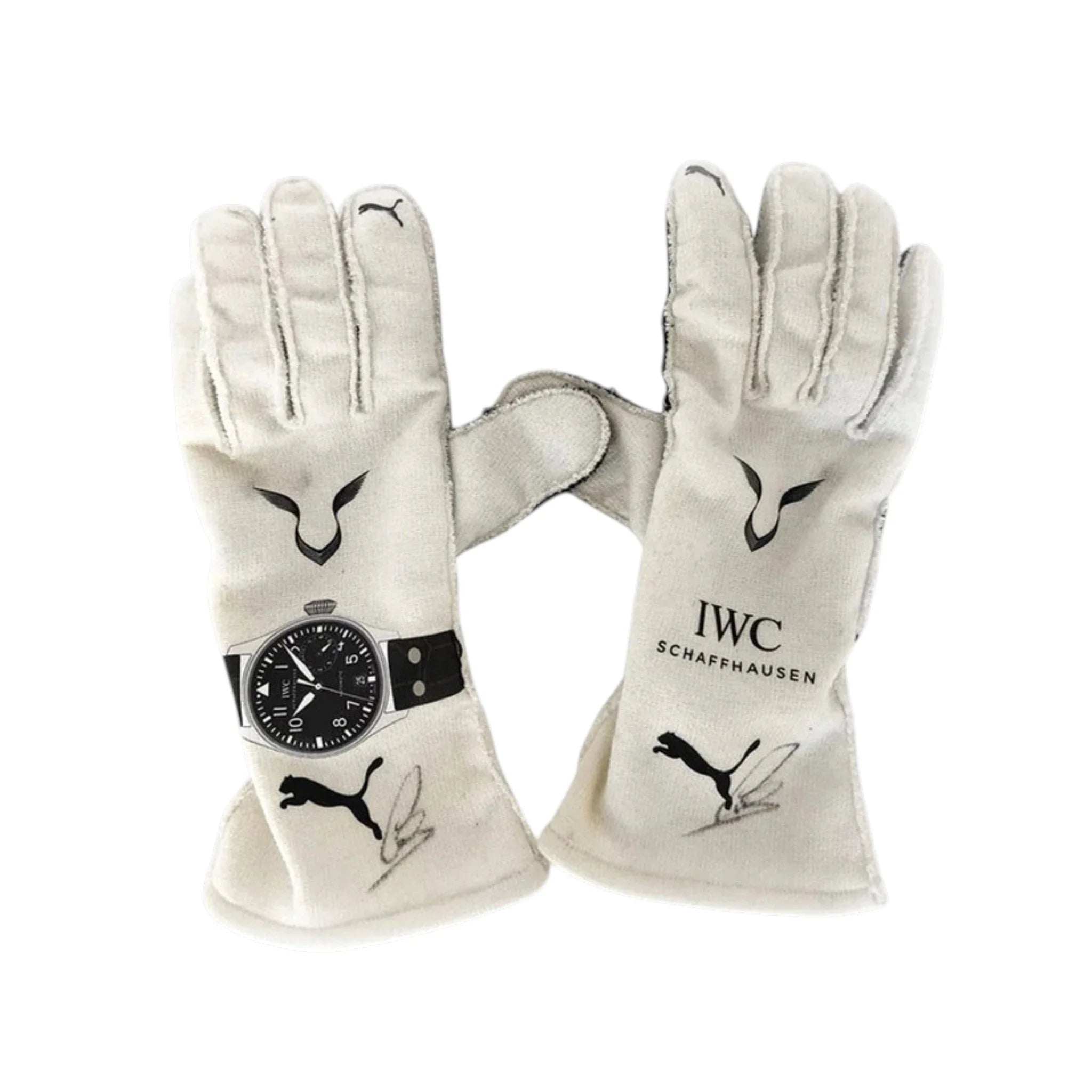 Lewis Hamilton 2019 Mercedes-AMG Petronas F1 Racing Gloves product view - Grand Flex Racewear