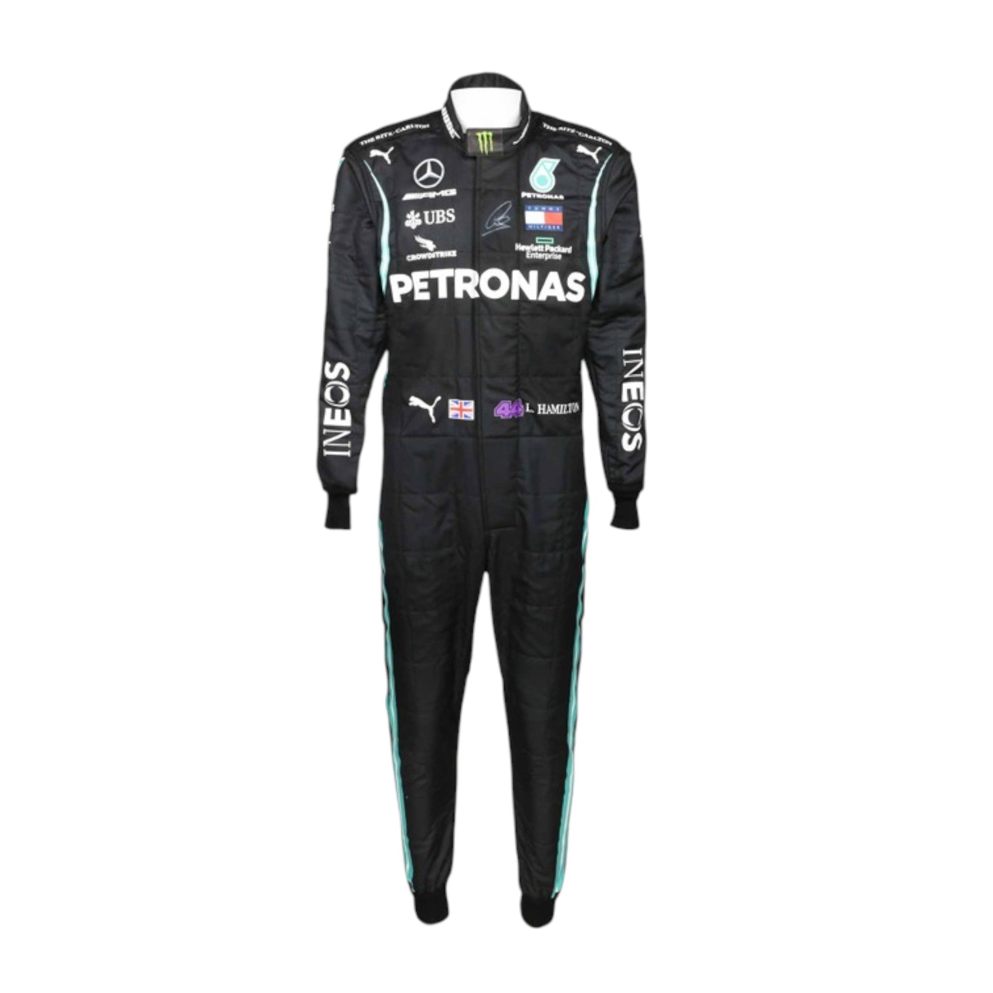 Lewis Hamilton 2020 Mercedes AMG Petronas F1 Race Suit detail view 3 - Grand Flex Racewear