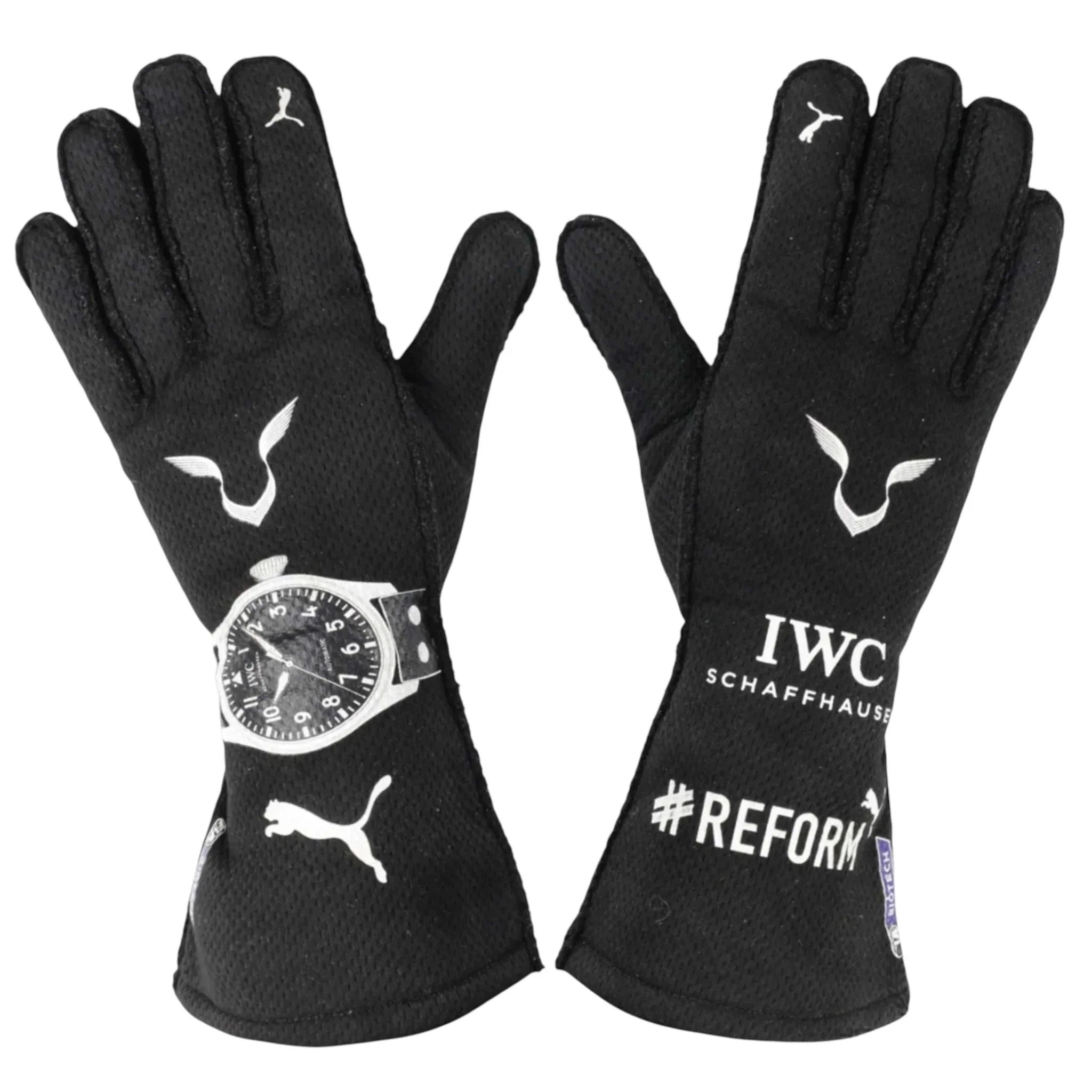 Lewis Hamilton 2020 Mercedes-AMG Petronas F1 Racing Gloves product view - Grand Flex Racewear