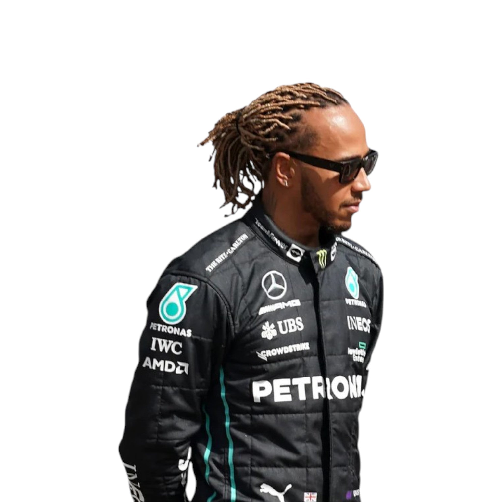 Lewis Hamilton 2022 Mercedes AMG Petronas F1 Race Suit product view - Grand Flex Racewear