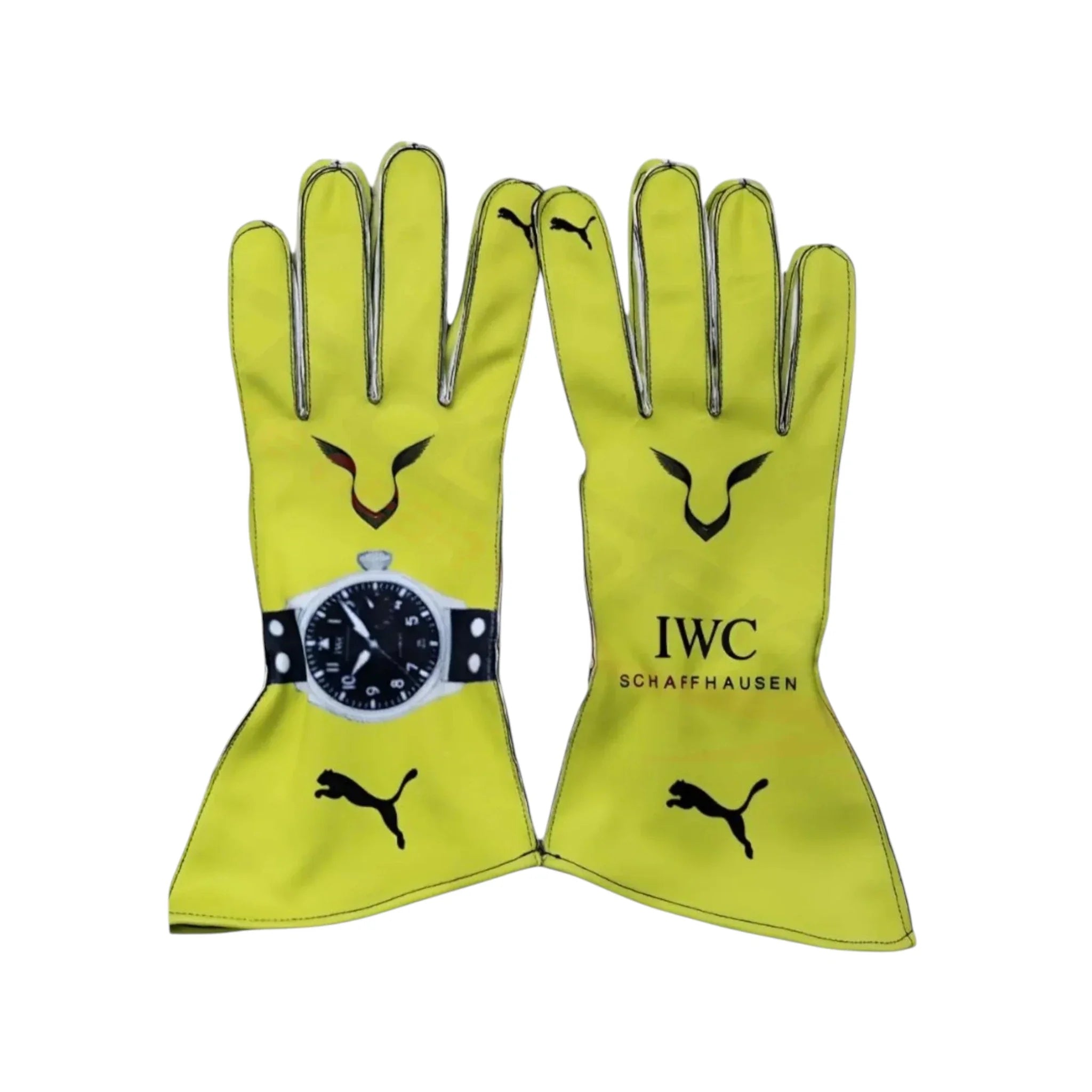 Lewis Hamilton 2024 Mercedes-AMG Petronas F1 Racing Gloves product view - Grand Flex Racewear