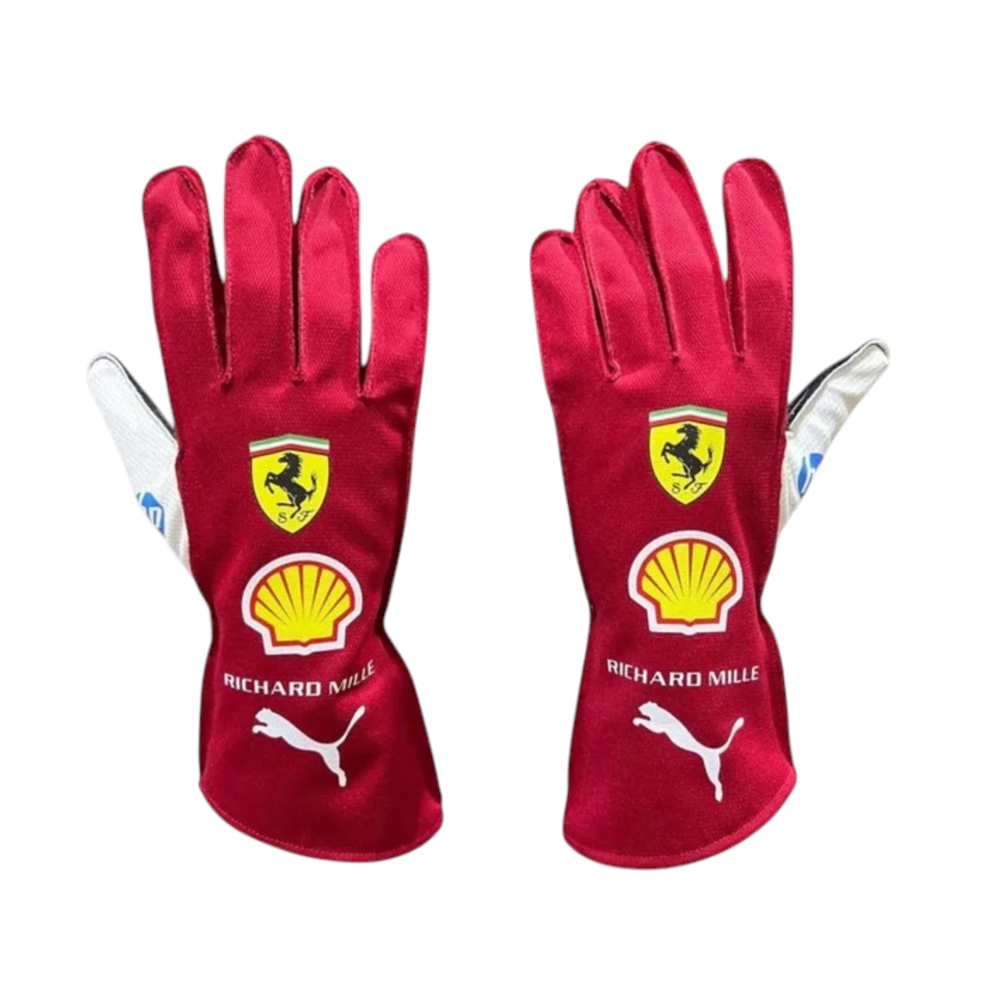 Lewis Hamilton 2025 Ferrari F1 Racing Gloves product view - Grand Flex Racewear