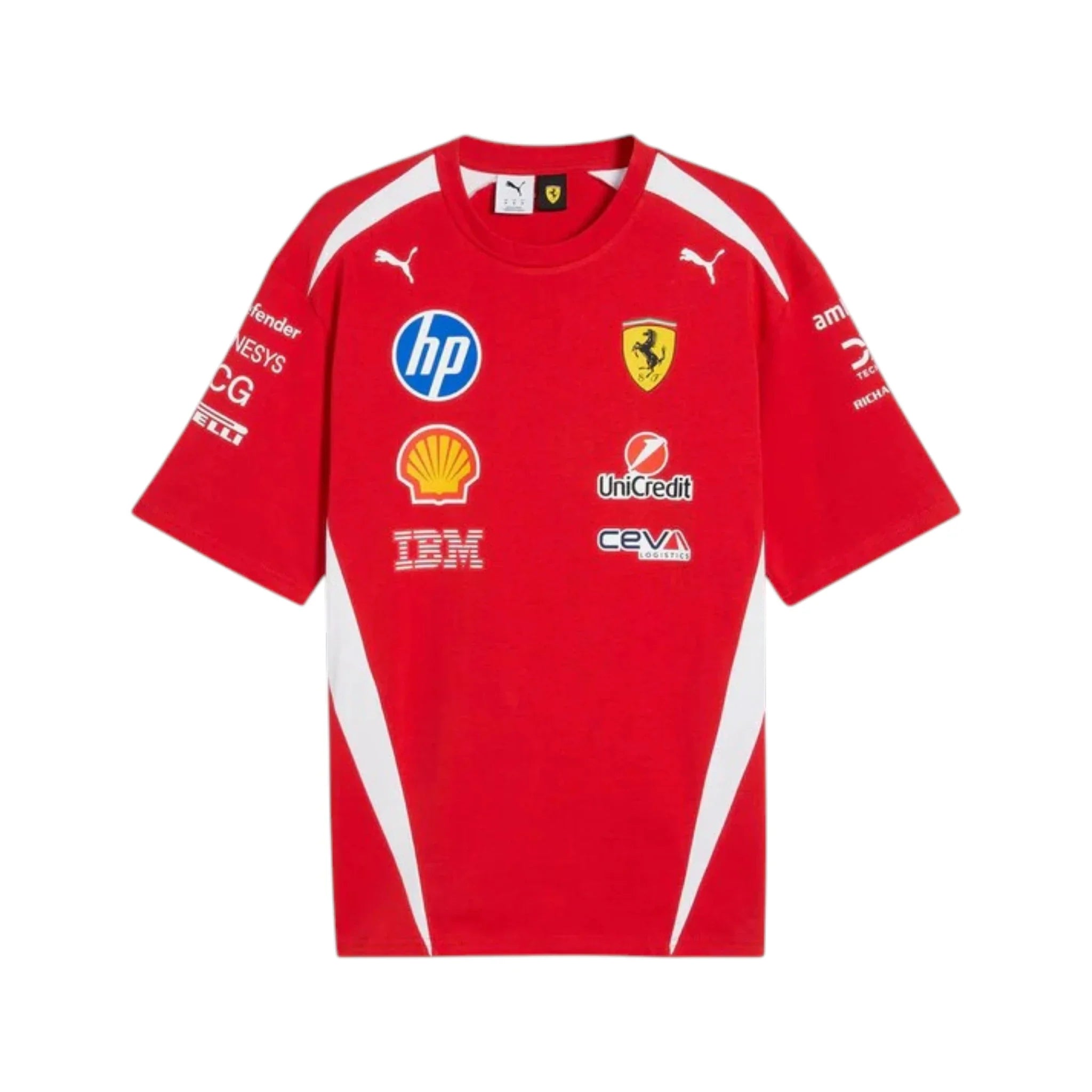 Lewis Hamilton 2025 Ferrari F1 Racing T-Shirt product view - Grand Flex Racewear