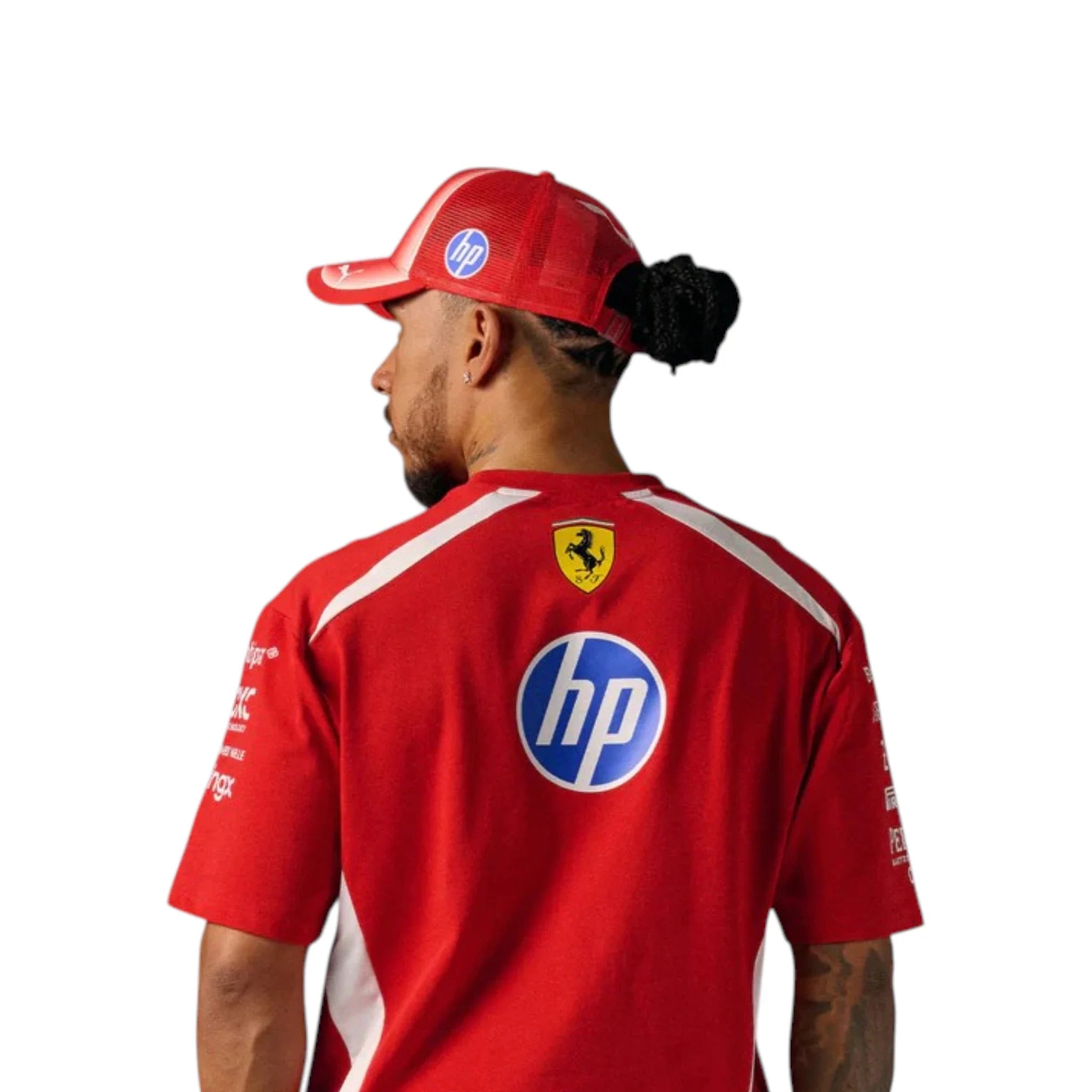 Lewis Hamilton 2025 Ferrari F1 Racing T-Shirt detail view 4 - Grand Flex Racewear