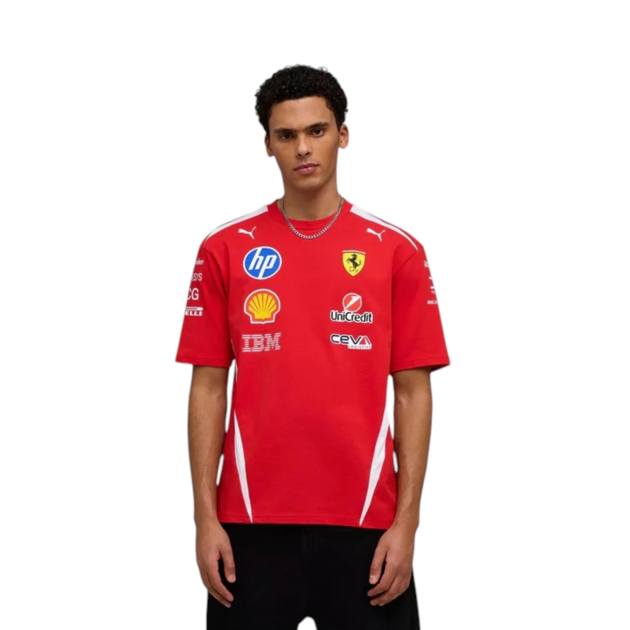 Lewis Hamilton 2025 Ferrari F1 Racing T-Shirt detail view 5 - Grand Flex Racewear