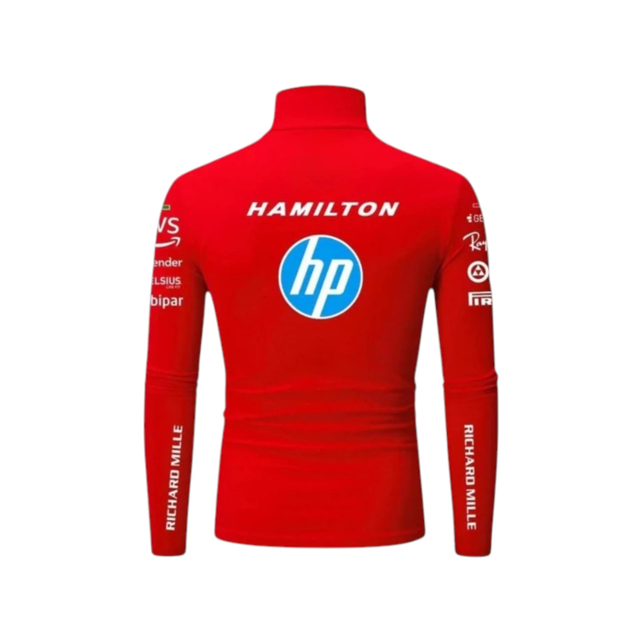 Lewis Hamilton 2025 Ferrari F1 Undershirt (Red) detail view 2 - Grand Flex Racewear
