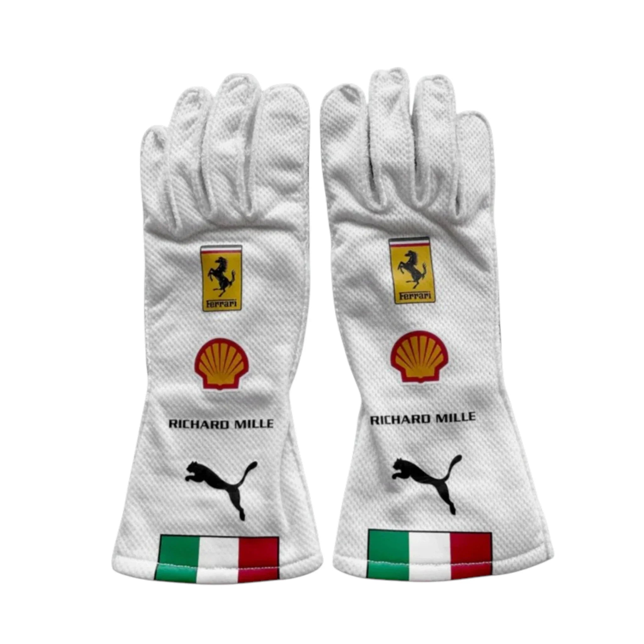 Lewis Hamilton 2025 Ferrari Monza GP F1 Racing Gloves product view - Grand Flex Racewear