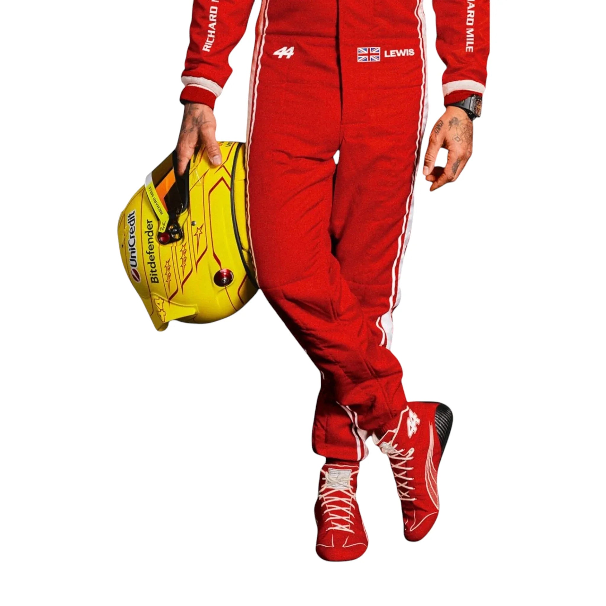 Lewis Hamilton 2026 Ferrari F1 Race Suit detail view 5 - Grand Flex Racewear