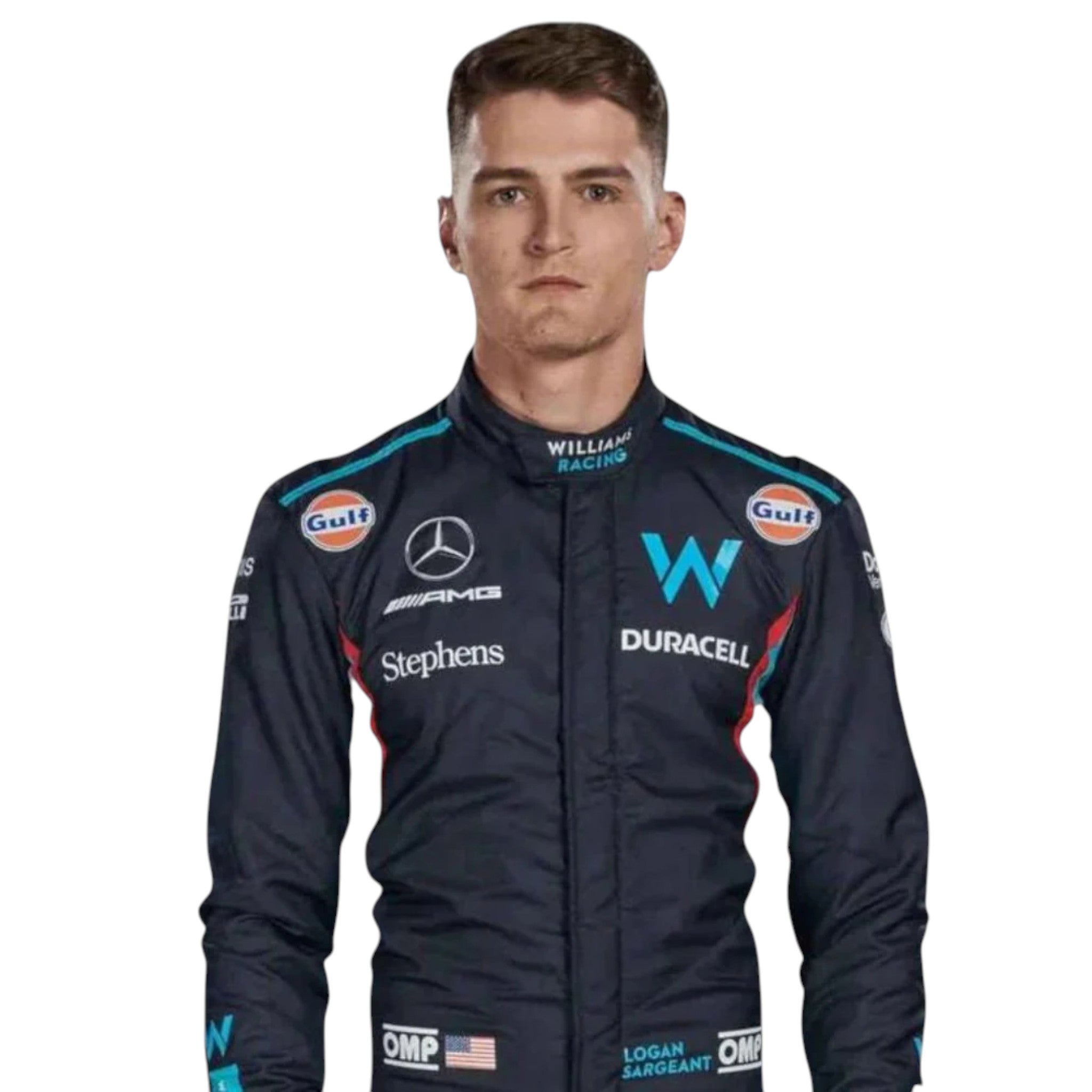 Logan Sargeant 2023 Williams F1 Race Suit product view - Grand Flex Racewear