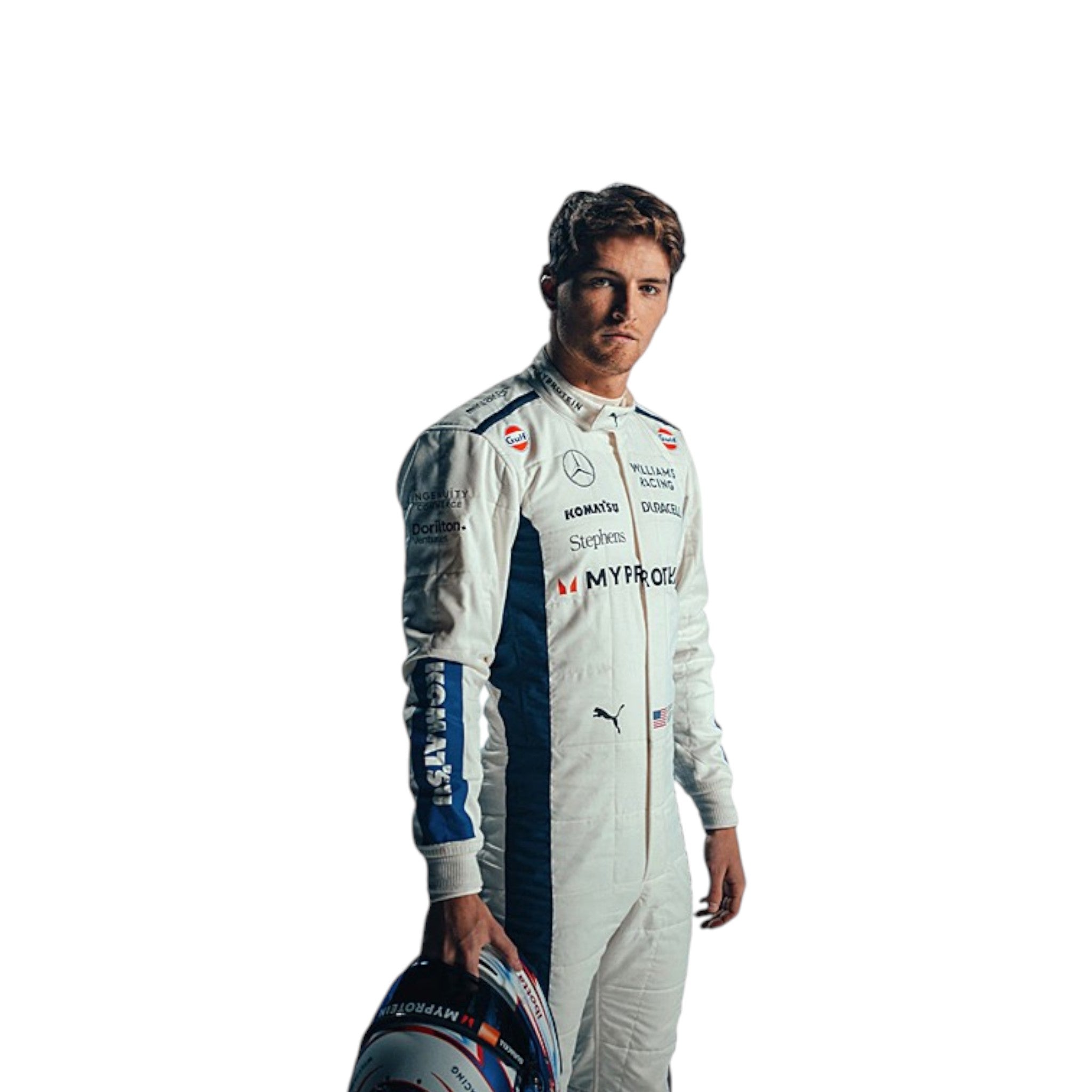 Logan Sargeant 2024 Williams F1 Race Suit detail view 2 - Grand Flex Racewear