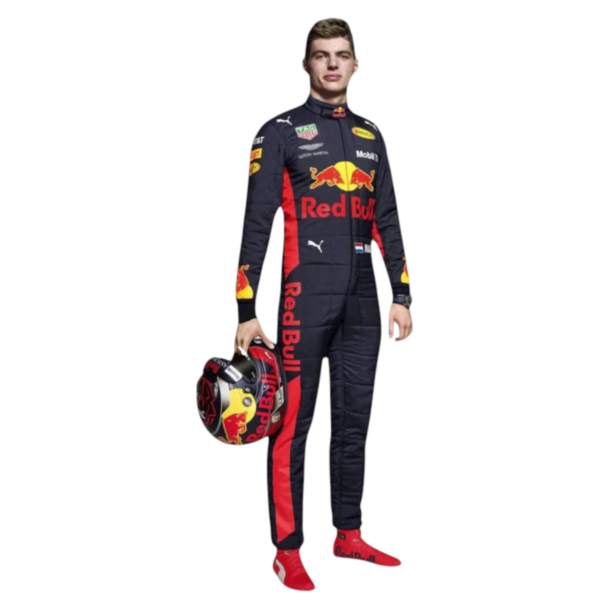 Max Verstappen 2018 Red Bull F1 Race Suit product view - Grand Flex Racewear