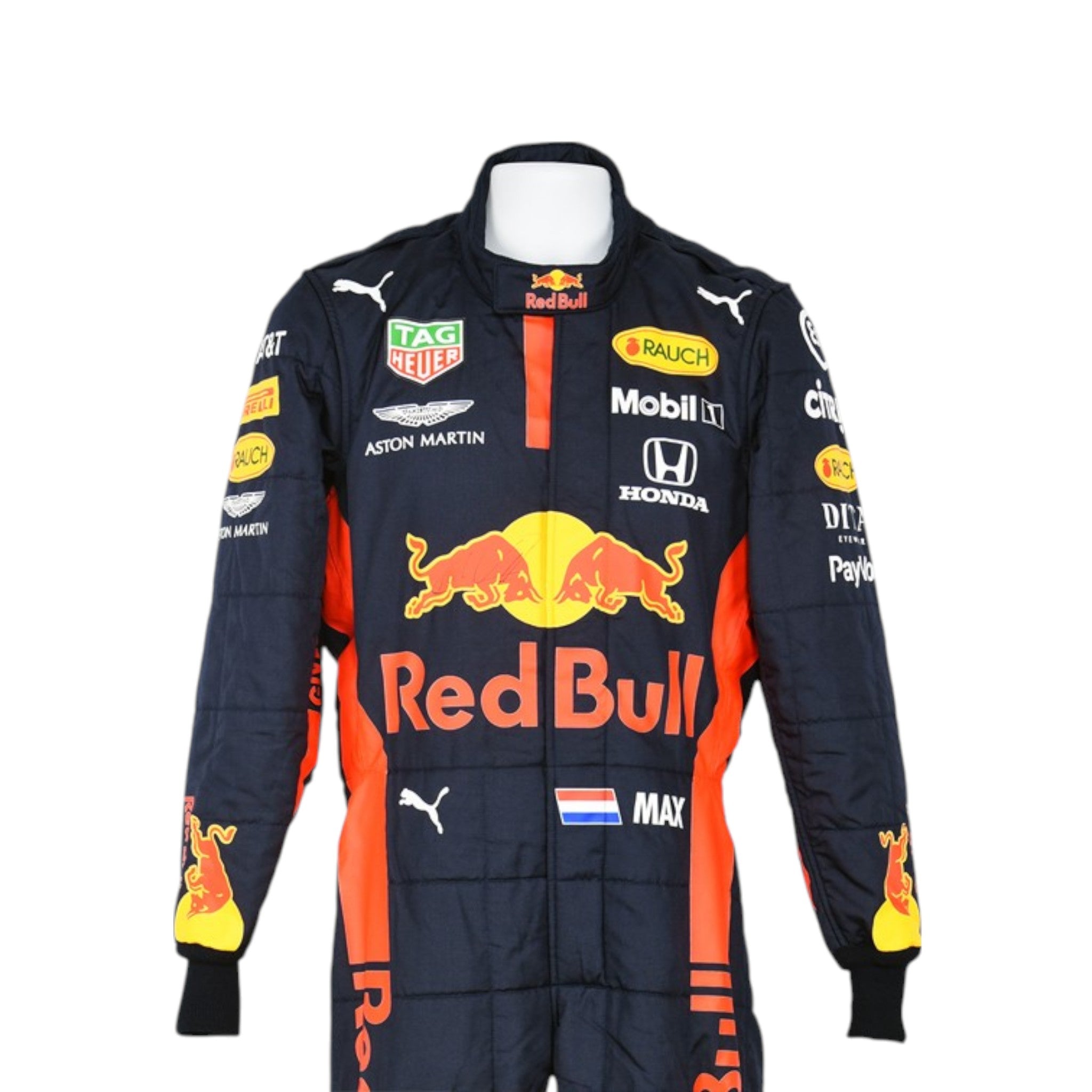 Max Verstappen 2020 Red Bull F1 Race Suit product view - Grand Flex Racewear
