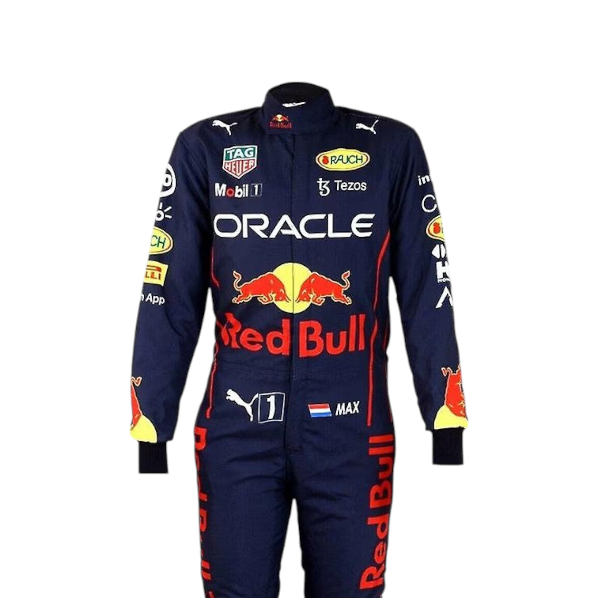 Max Verstappen 2022 Red Bull F1 Race Suit product view - Grand Flex Racewear