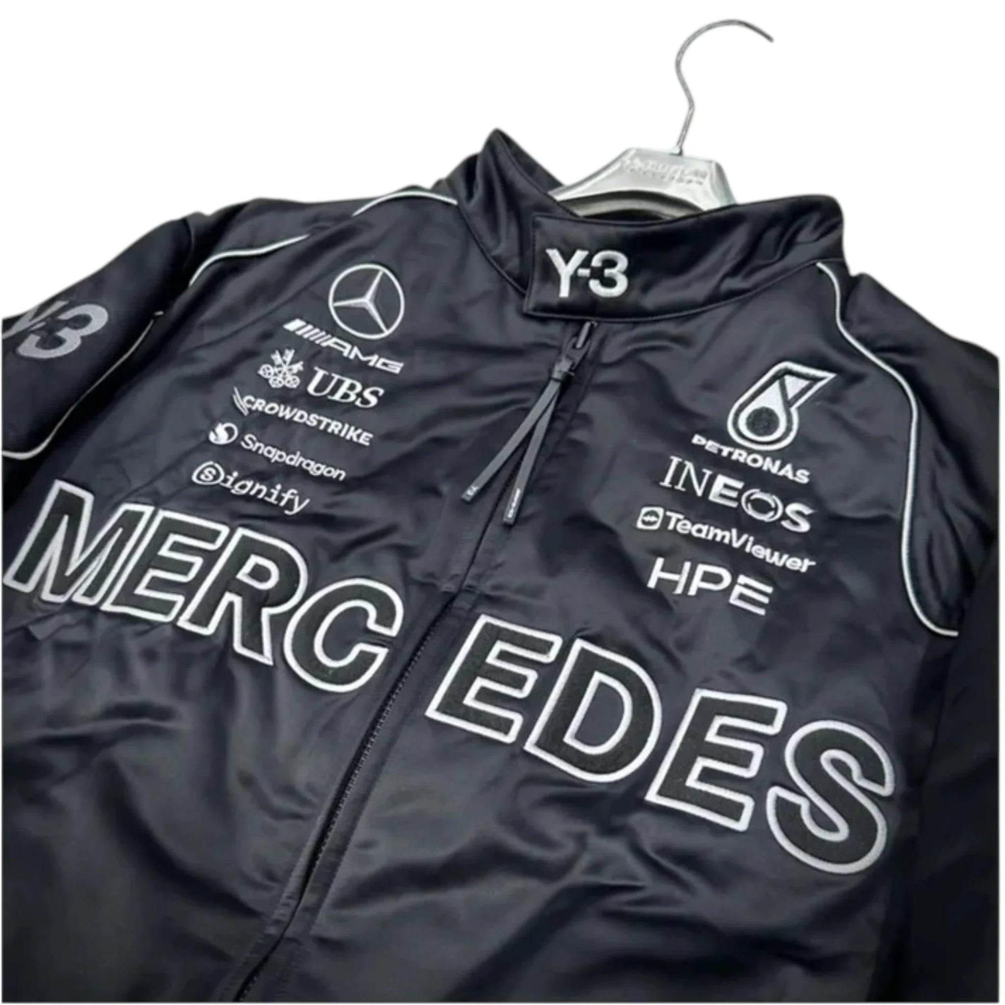 Mercedes-AMG Petronas Y-3 Collaboration F1 Jacket detail view 3 - Grand Flex Racewear