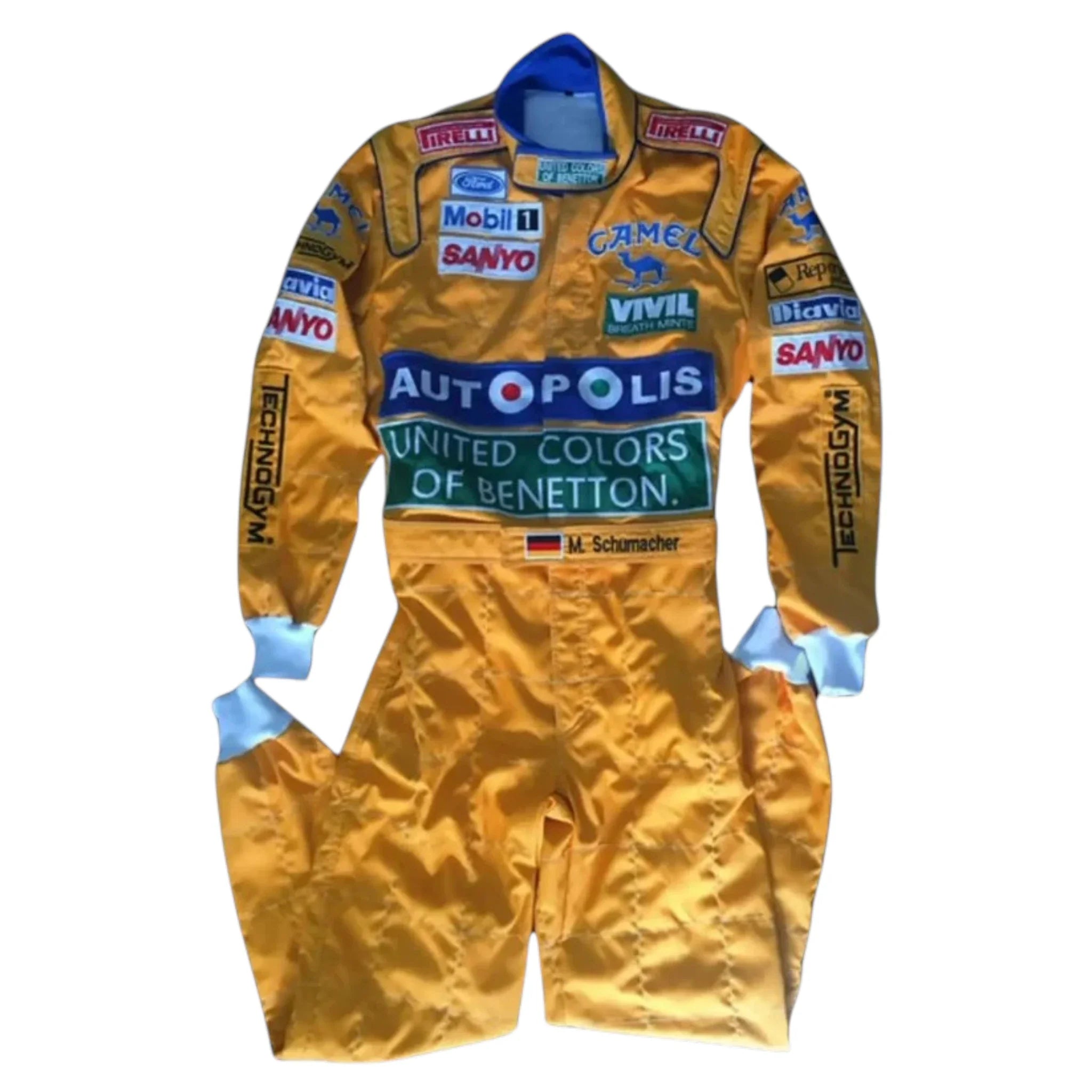 Michael Schumacher 1991 Benetton F1 Racing Suit product view - Grand Flex Racewear