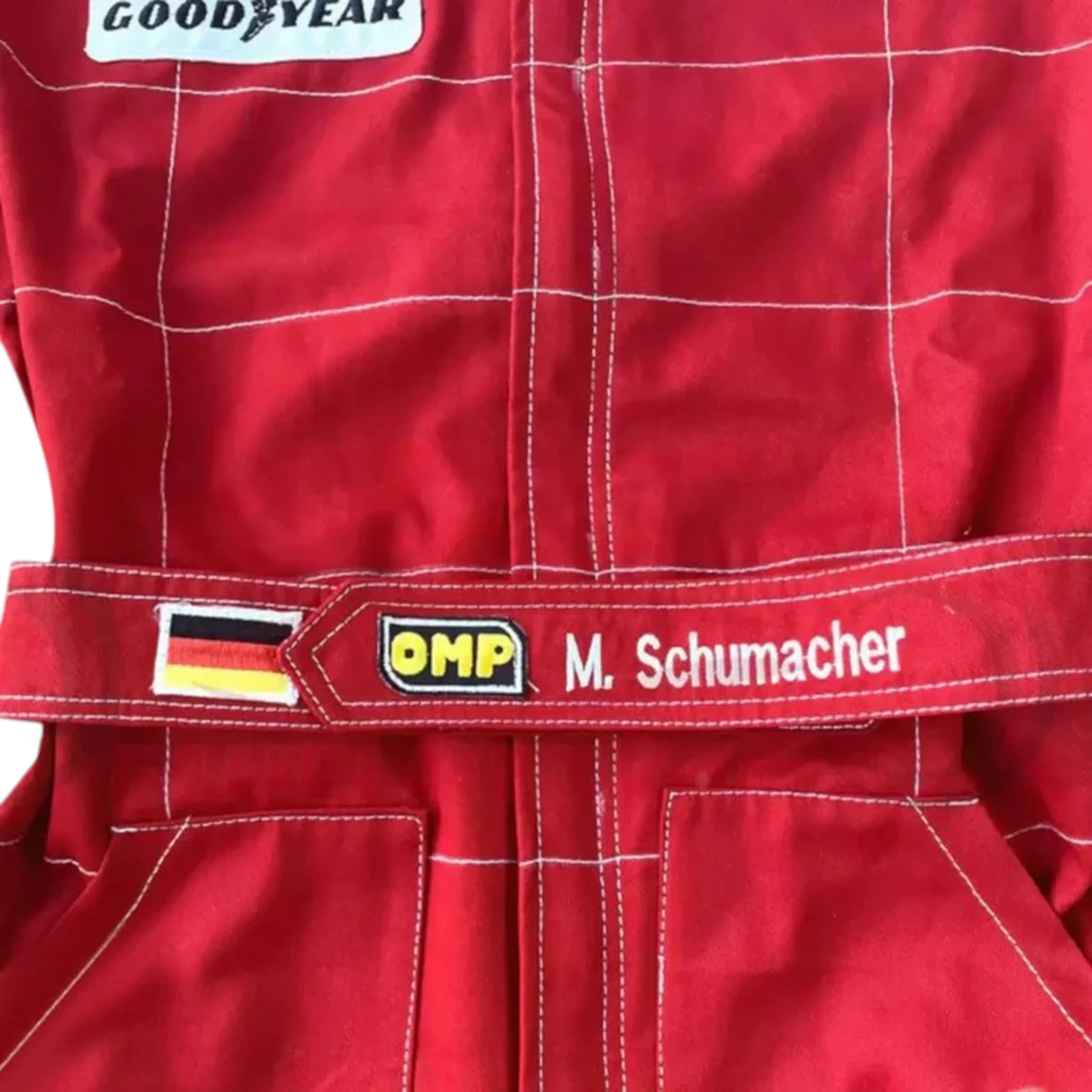Michael Schumacher 1996 Ferrari F1 Racing Suit detail view 6 - Grand Flex Racewear