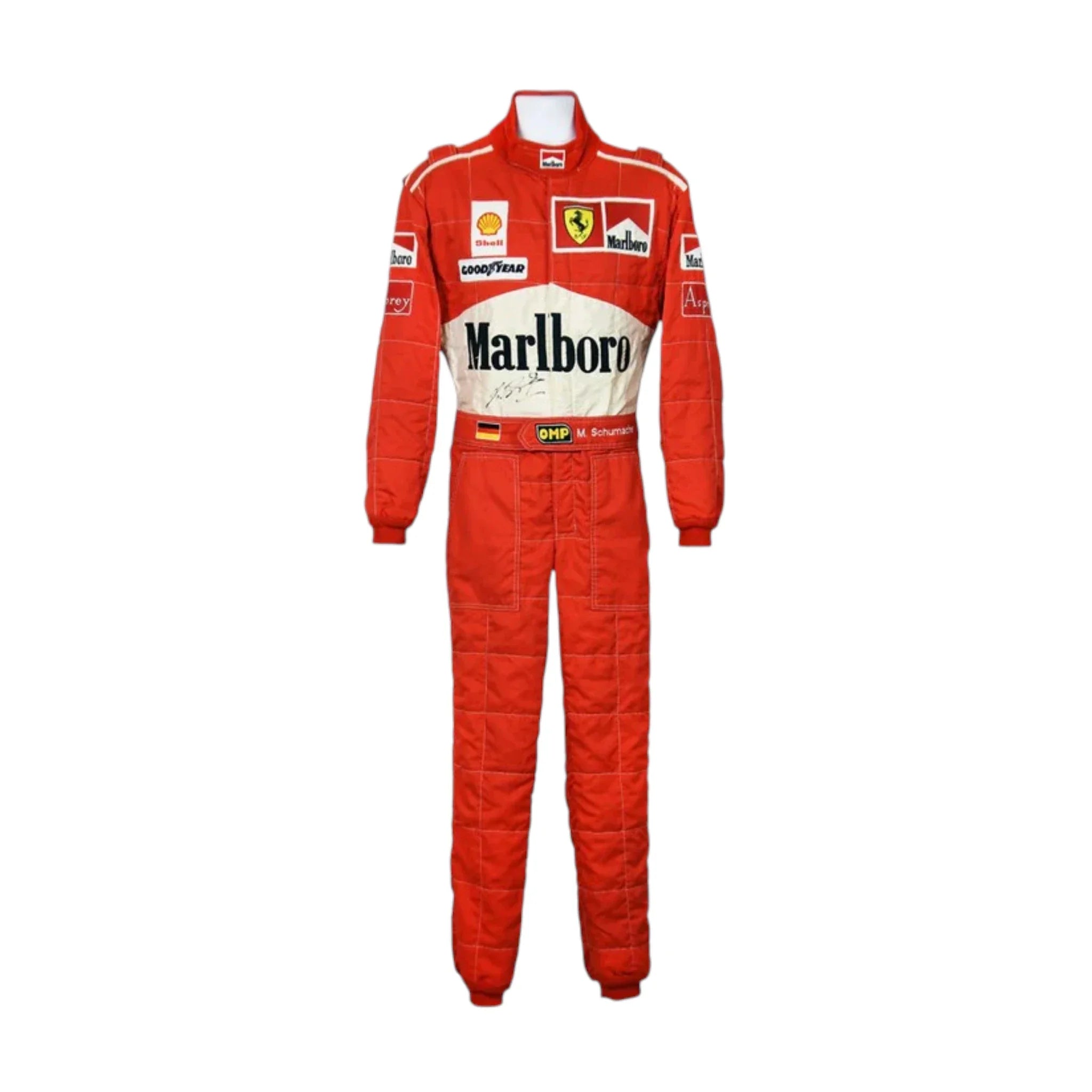 Michael Schumacher 1997 Ferrari F1 Racing Suit product view - Grand Flex Racewear