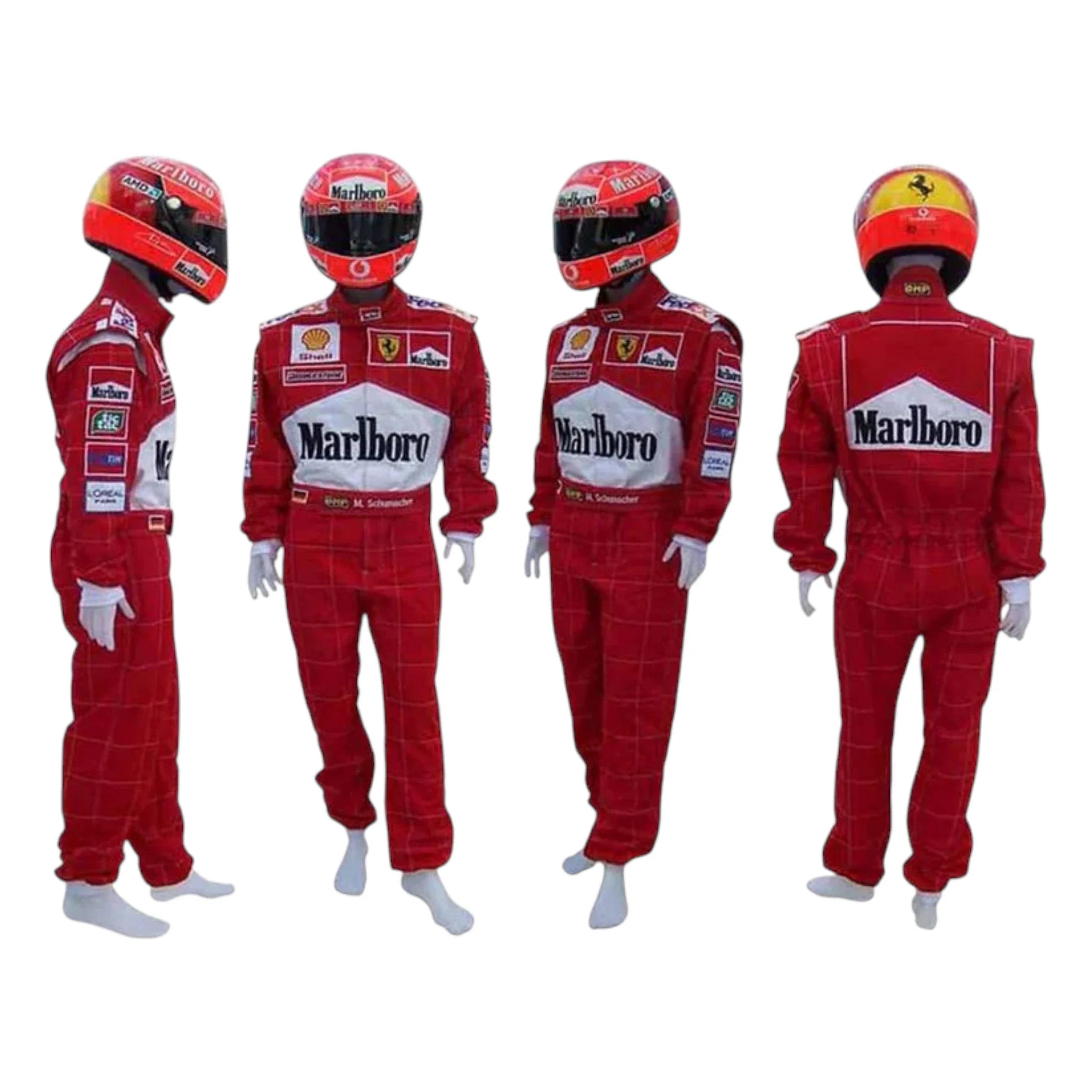 Michael Schumacher 2001 Ferrari Belgian GP F1 Racing Suit detail view 2 - Grand Flex Racewear