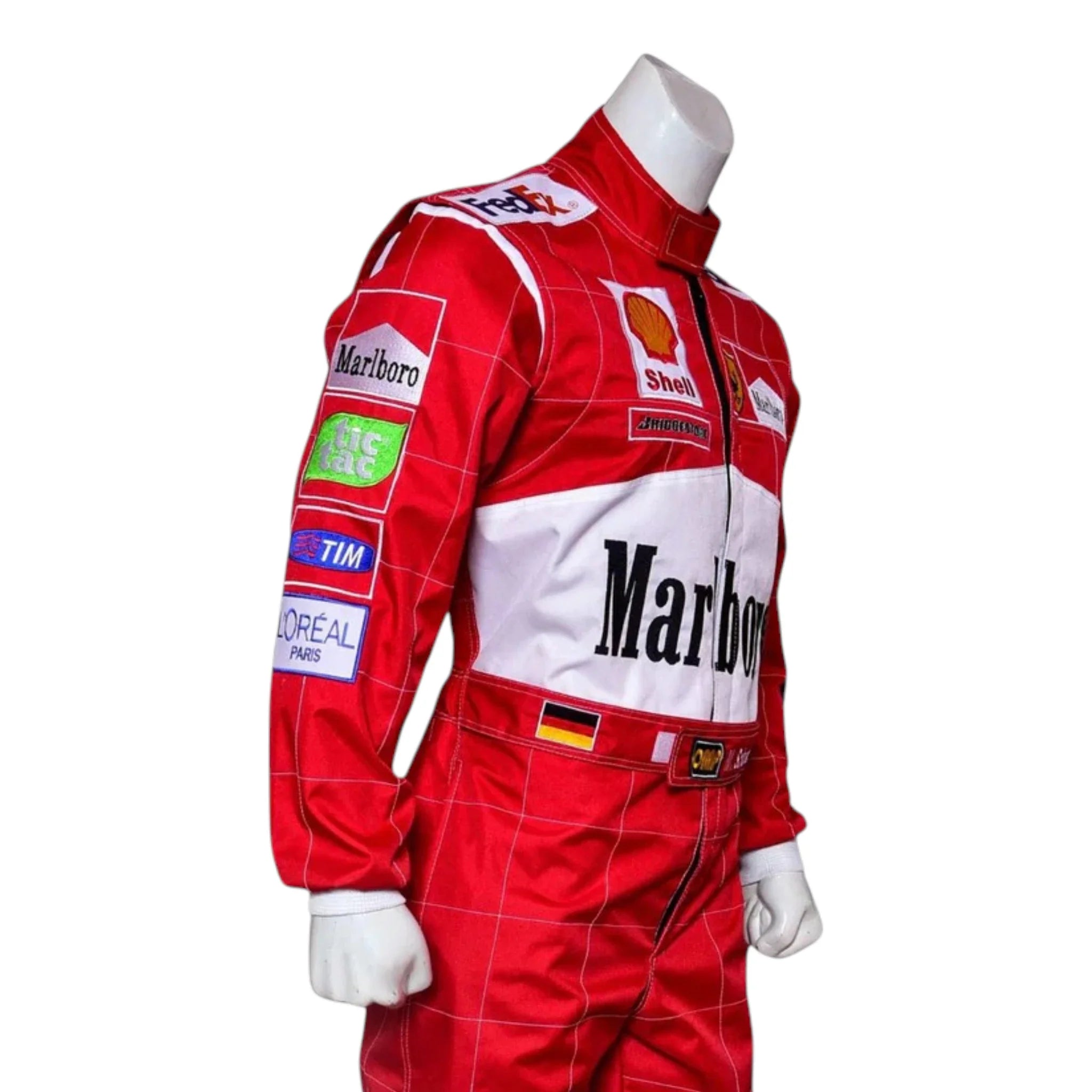 Michael Schumacher 2001 Ferrari Belgian GP F1 Racing Suit detail view 5 - Grand Flex Racewear