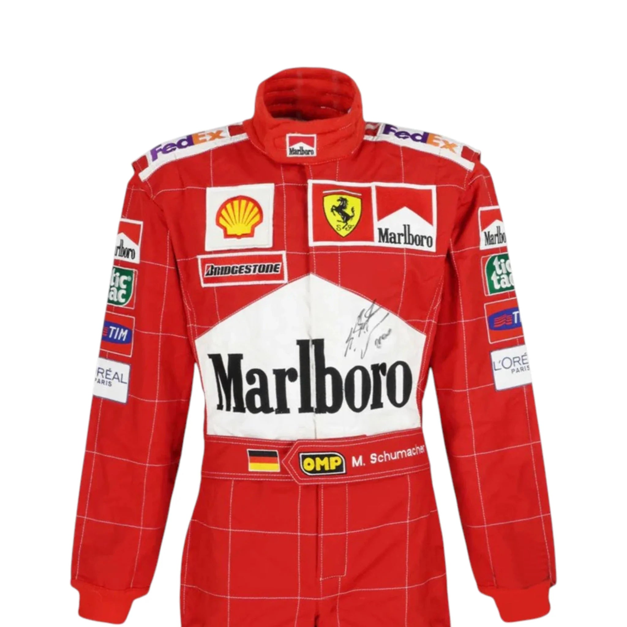 Michael Schumacher 2002 Ferrari F1 Racing Suit detail view 3 - Grand Flex Racewear
