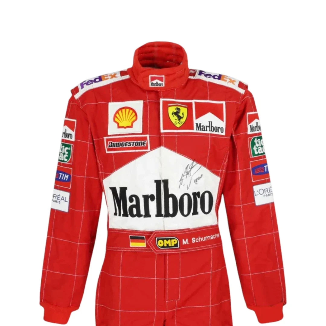 Michael Schumacher 2004 Ferrari F1 Racing Suit detail view 2 - Grand Flex Racewear